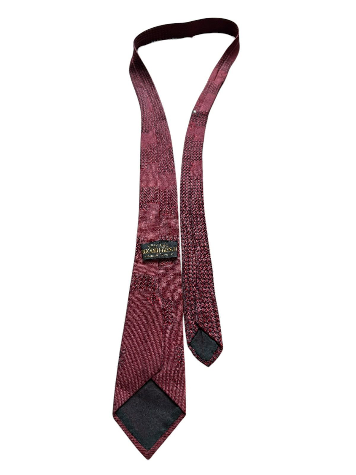 Other Vintage Nishijin Silk Tie – HIKARUGENJI – Kyoto Woven Size ONE SIZE - 6 Thumbnail