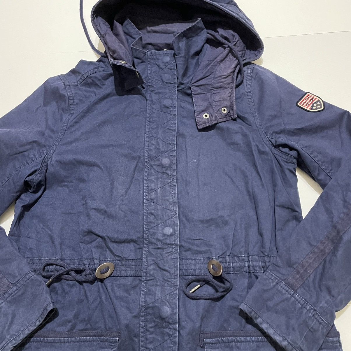 Tommy Hilfiger Hilfiger Denim Blue Women's Lightweight Waterproof Jacket Size S / US 4 / IT 40 - 3 Thumbnail