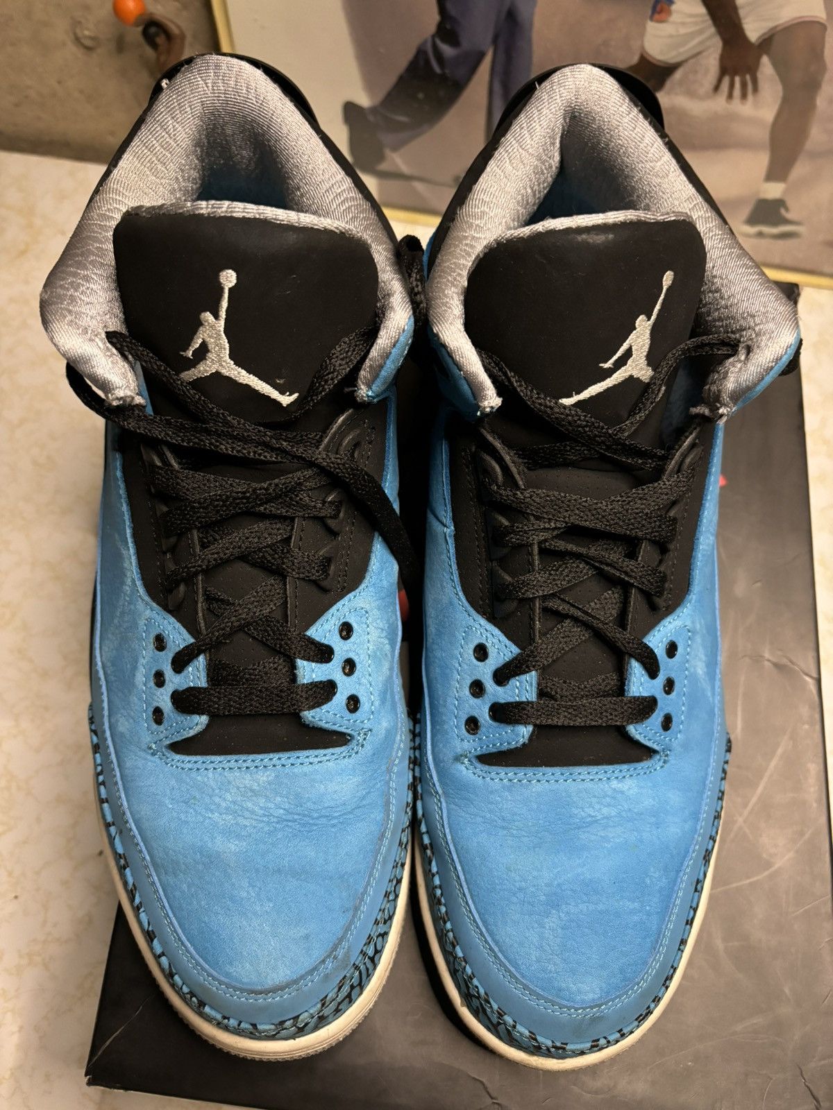 Jordan Brand Air Jordan 3 Retro Powder Blue 2014 Size US 12 / EU 45 - 2 Thumbnail