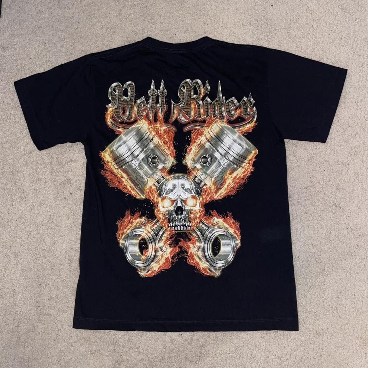 Vintage Y2K Jays Rock Hell Rider Motorcycle Skull all over print Size US M / EU 48-50 / 2 - 2 Thumbnail