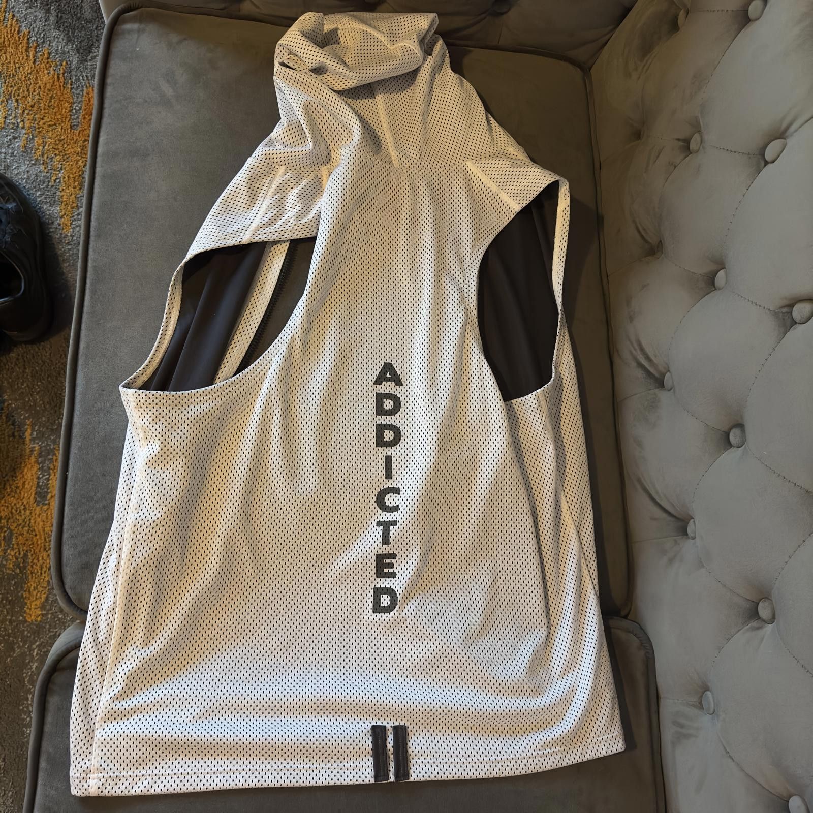 Designer Addicted Brand - Men's Mesh Hoodie Vest - XXL Size US XXL / EU 58 / 5 - 3 Thumbnail