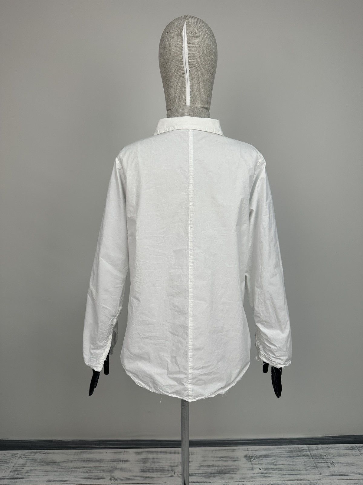 Other Ewa i Walla Avant Garde Raw Hem White Cotton Shirt Blouse Size S / US 4 / IT 40 - 2 Thumbnail