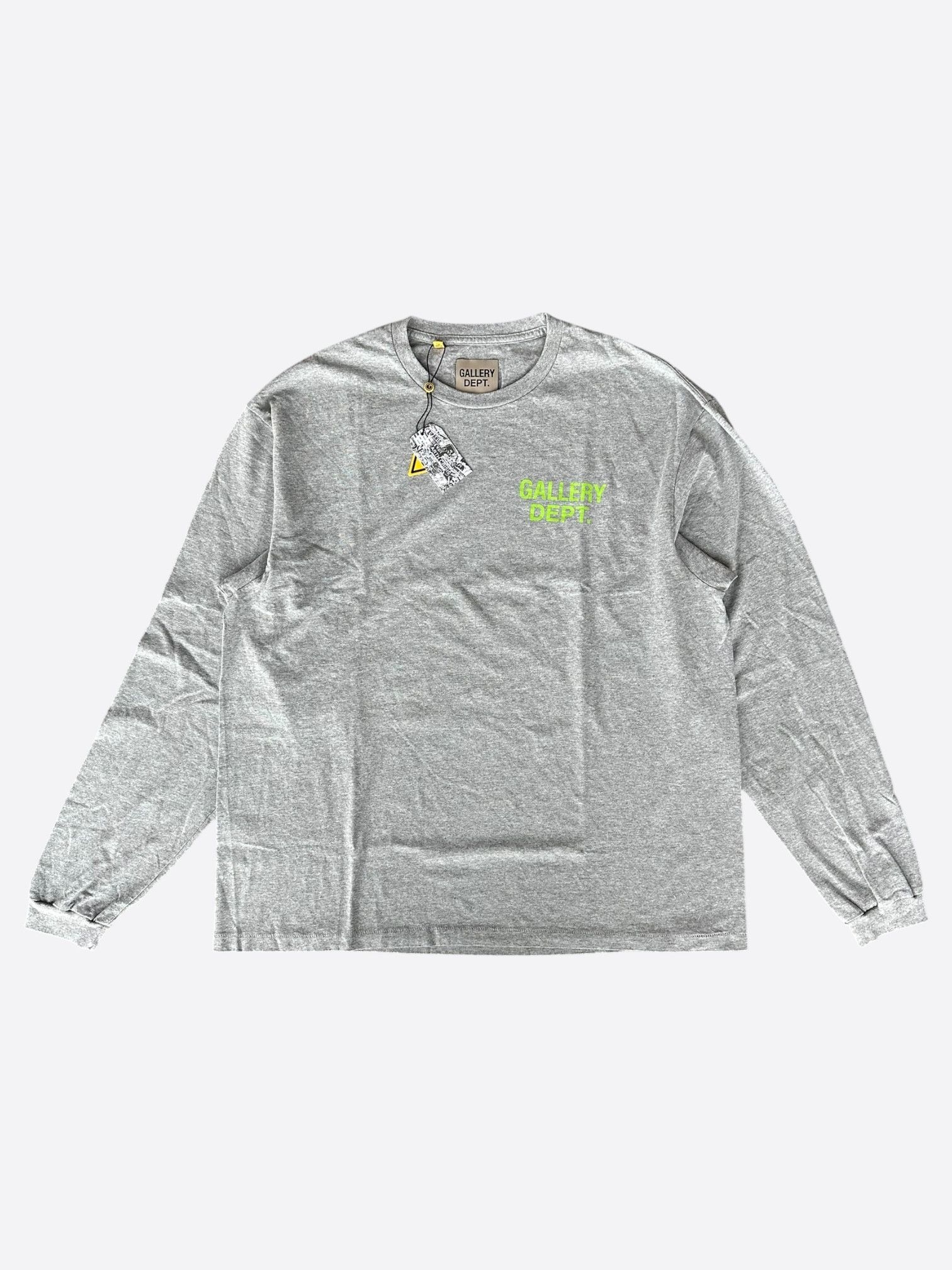 Gallery Dept Grey & Green Souvenir Logo Longsleeve T-Shirt