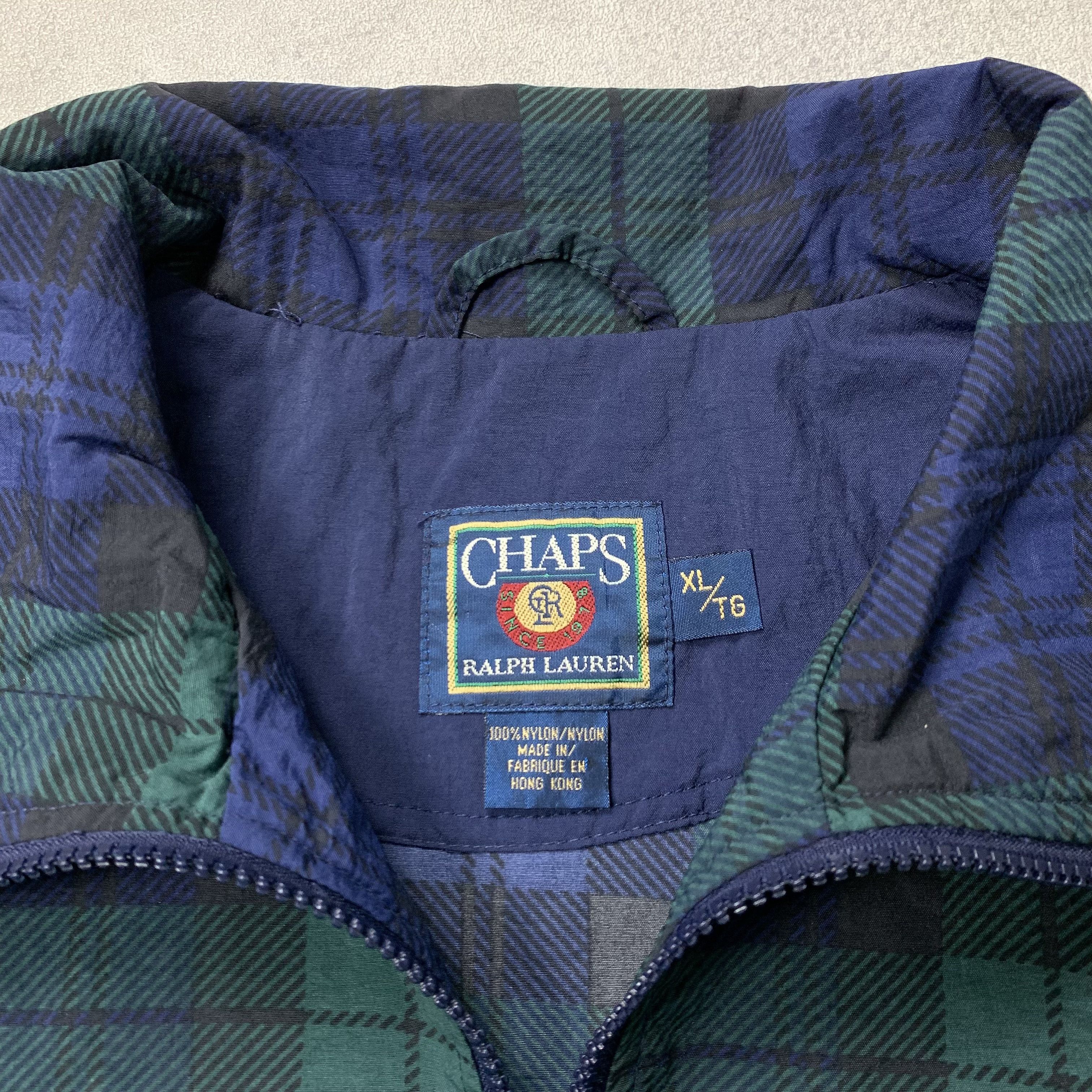 Vintage Chaps Ralph Lauren Plaid Tartan Halfzip Jacket