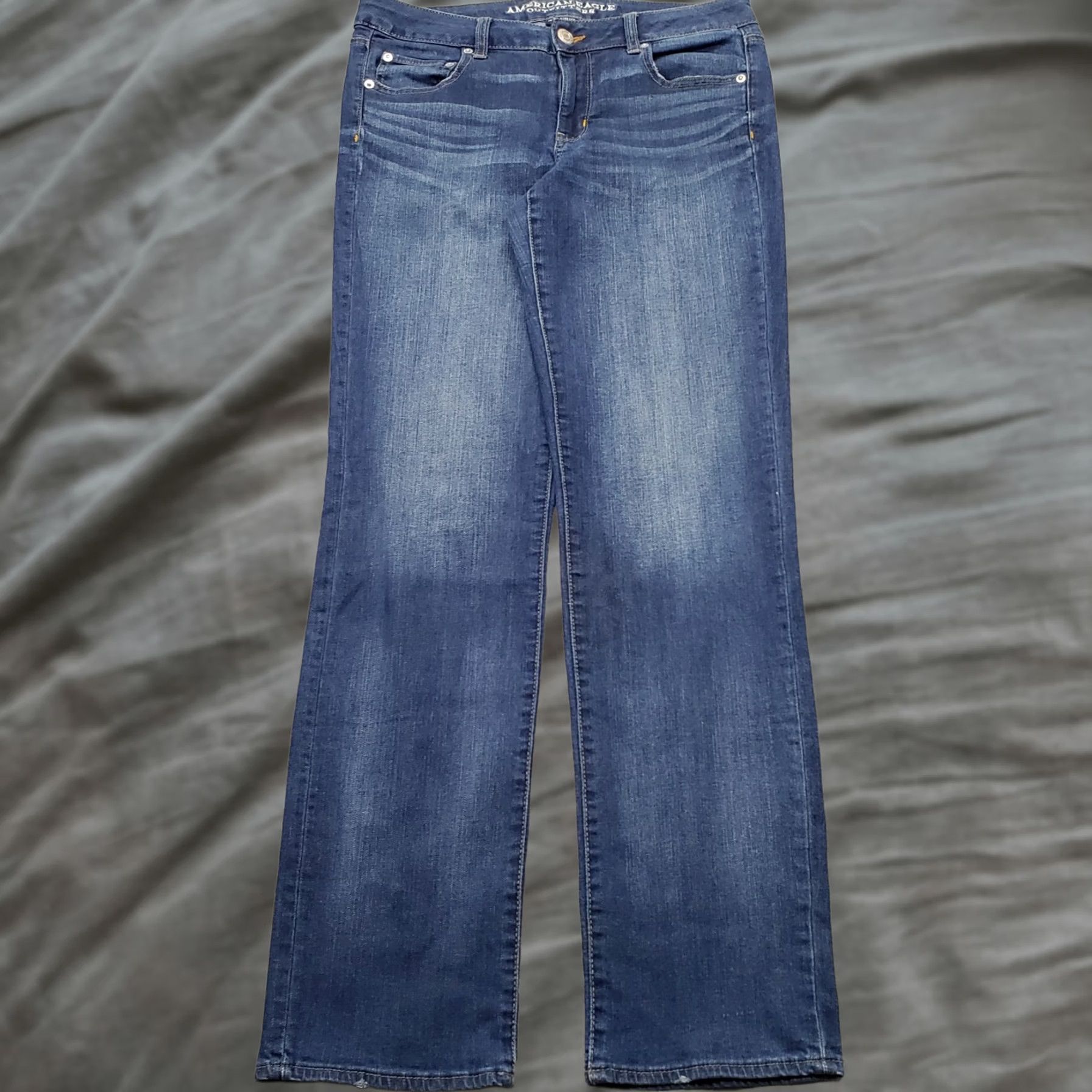 American Eagle Outfitters American Eagle Outfitters Jeans Womens 10 Blue Denim Super Stretch Straight Leg Size 32" / US 10 / IT 46 - 1 Thumbnail
