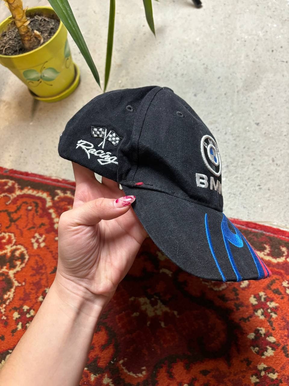 BMW × Vintage Vintage Y2K BMW Racing Embroidered Logo Cap Size ONE SIZE - 2 Thumbnail