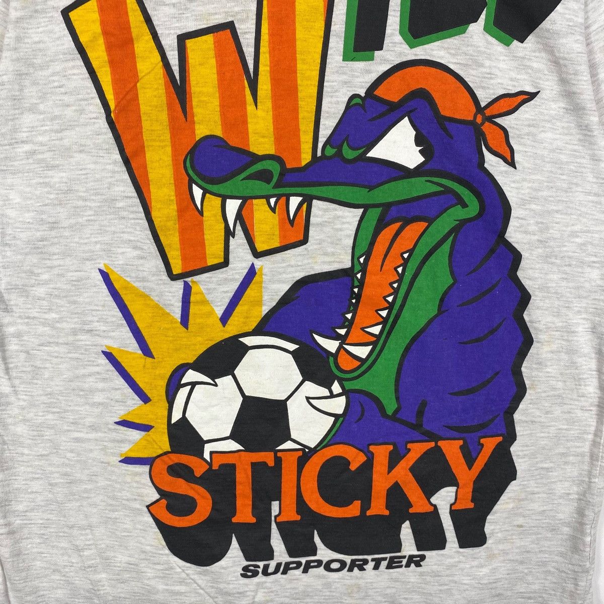 Vintage Vintage 90's WILD STICKY SUPPORTER Crocodile Cartoon Graphic Size US M / EU 48-50 / 2 - 2 Thumbnail