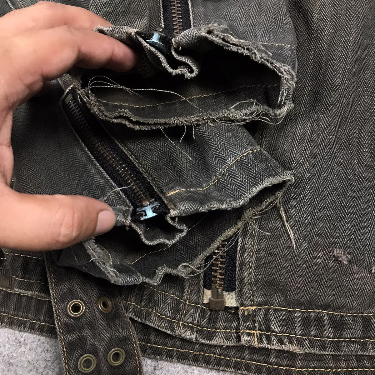 Edwin × If Six Was Nine × Tornado Mart DOUBLE COLLAR BLACK FADED EDWIN JAPAN PUNK STYLE JACKET Size US M / EU 48-50 / 2 - 18 Thumbnail