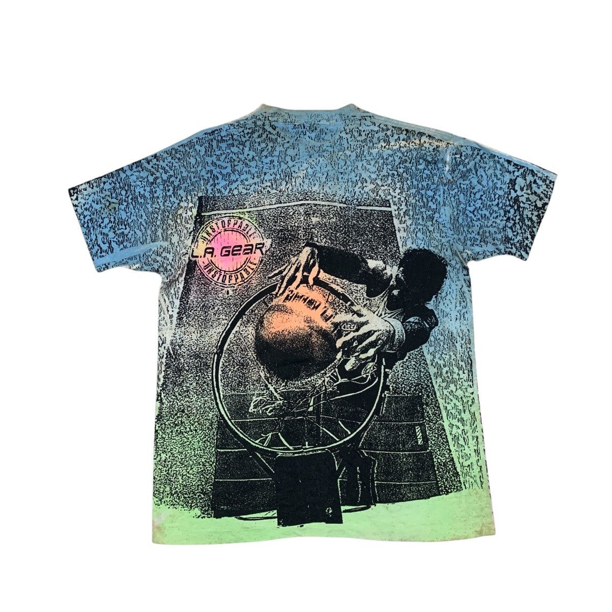 La Gear × Vintage Vtg LA Gear Hakeem Olajuwon All Over Print Shirt Size US L / EU 52-54 / 3 - 5 Thumbnail