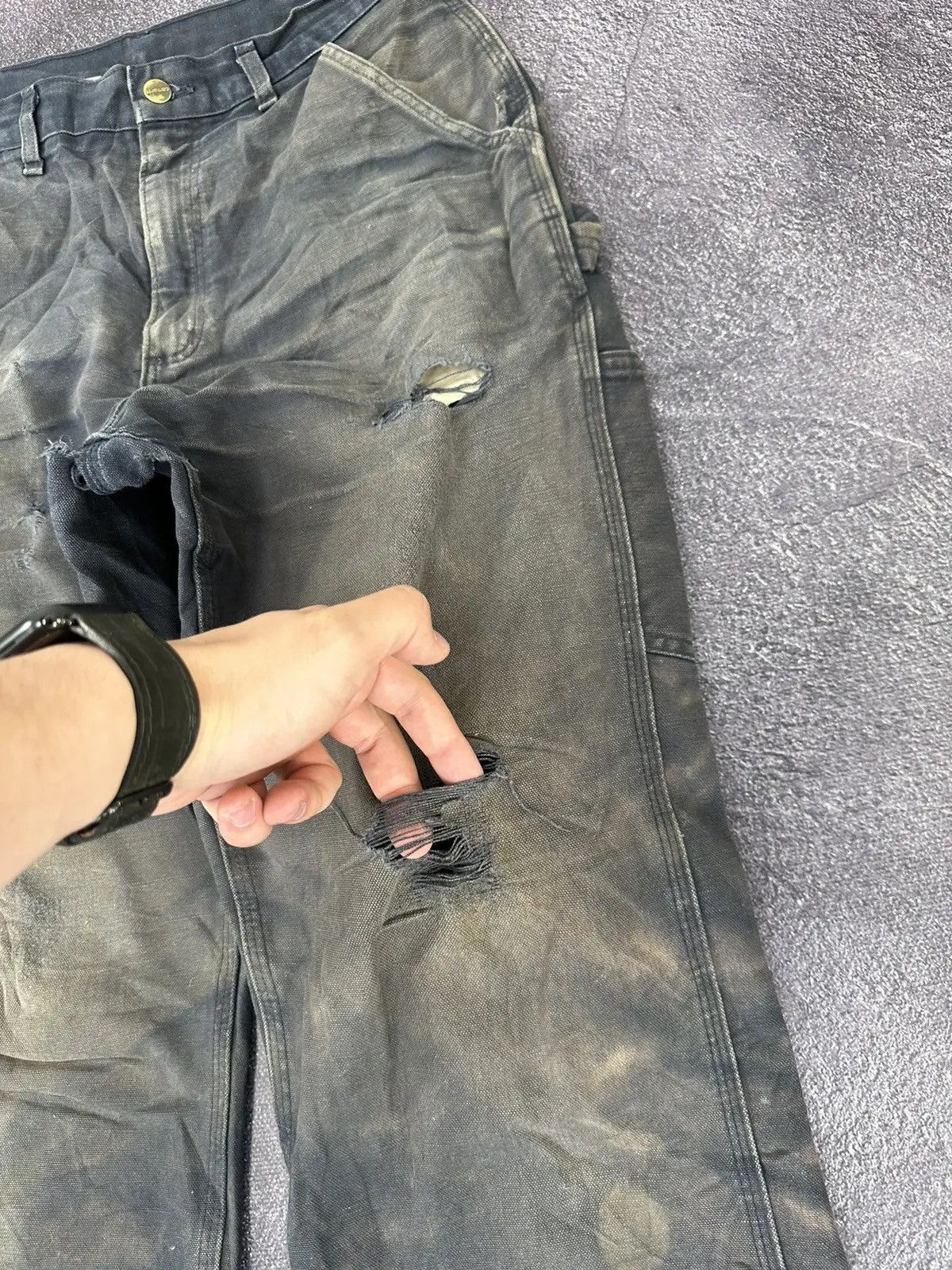 Carhartt × Vintage Vintage 90s Carhartt USA Faded Work Baggy Pants Jeans Size US 32 / EU 48 - 10 Thumbnail