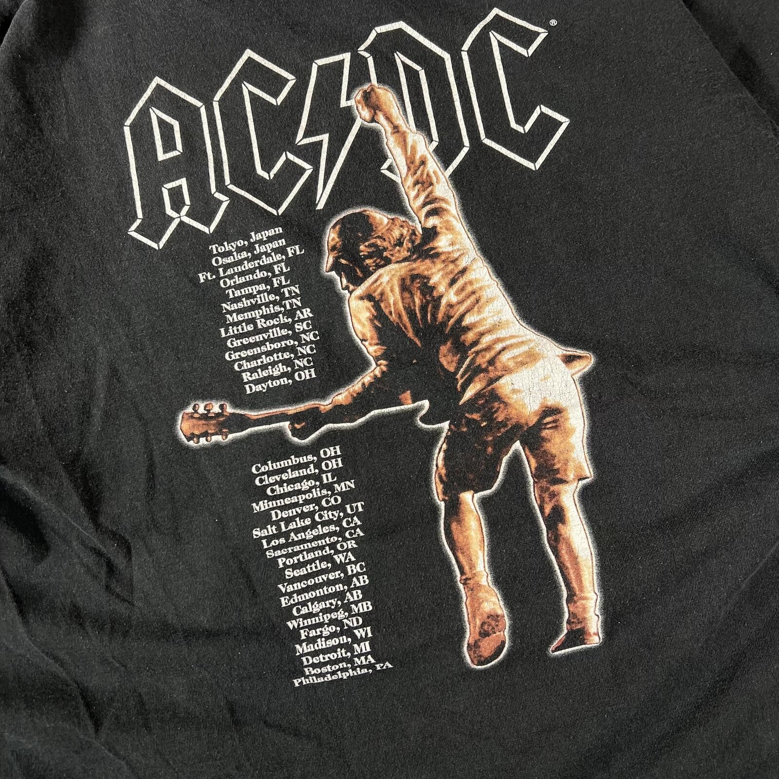 Brockum Vintage 90s ACDC Stuff Upper Lip Tour Band Tee Size US L / EU 52-54 / 3 - 2 Thumbnail