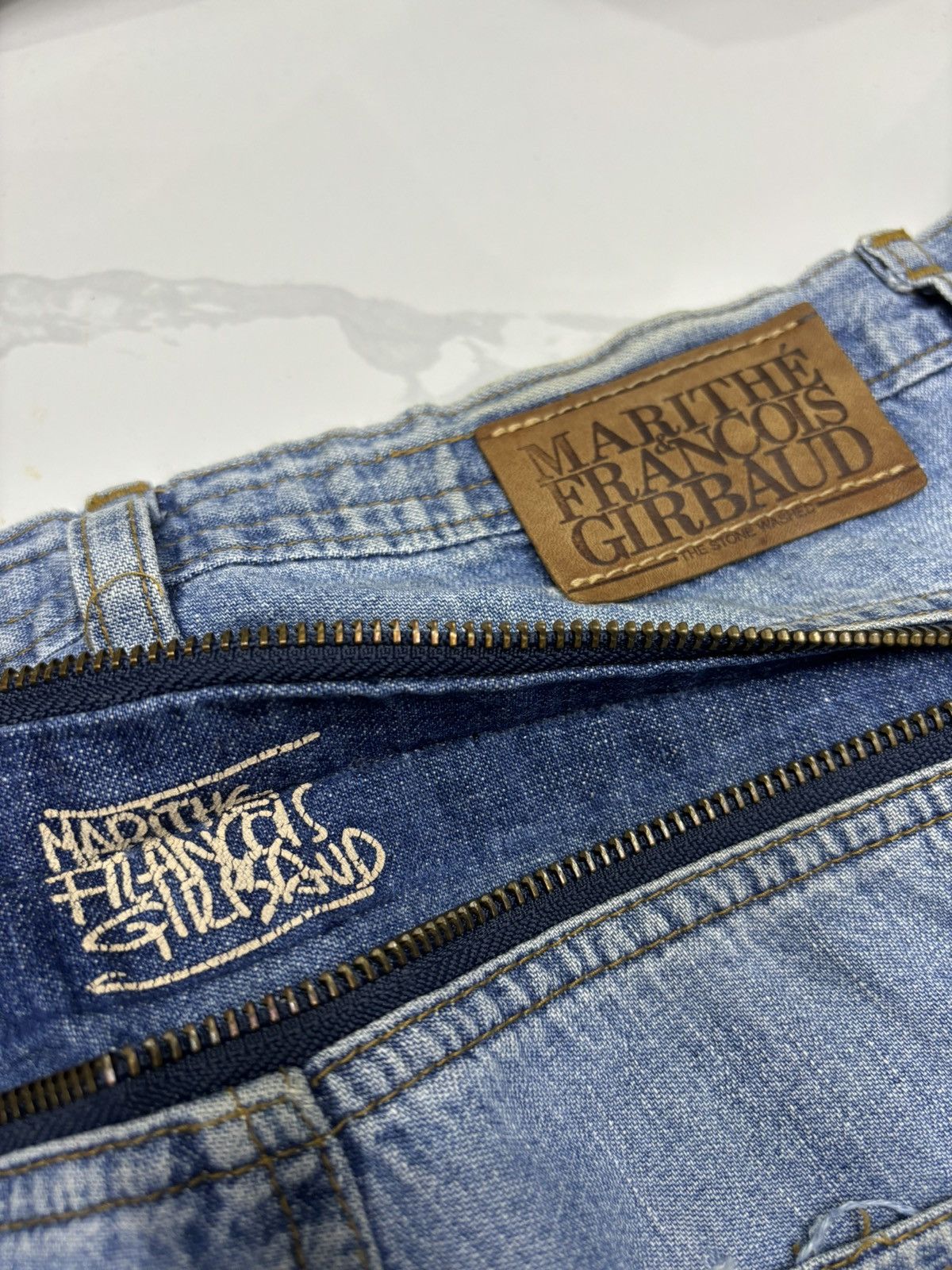 Marithe + Francois Girbaud RARE🔥MFG THE STONE WASHED BAGGY WIDE DENIM BAGGY JEANS Size US 32 / EU 48 - 11 Thumbnail