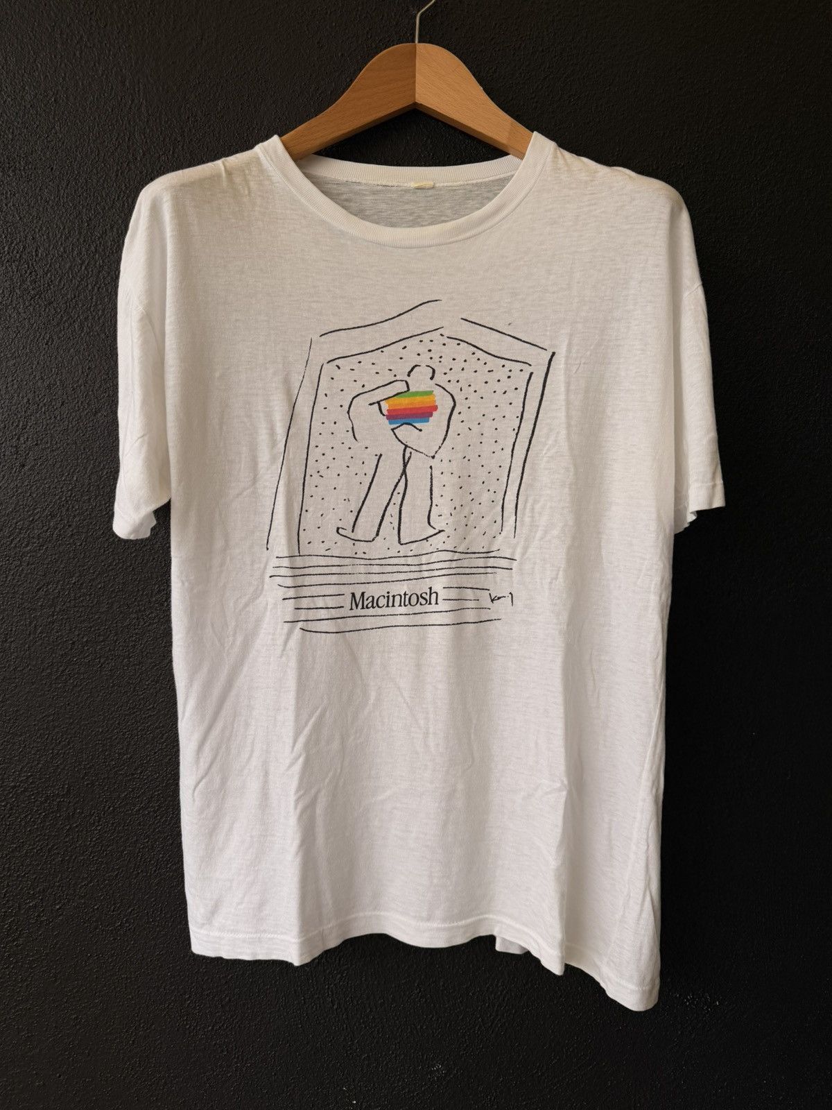 Apple VINTAGE Art 1984 Apple Macintosh "Picasso" Logo T-Shirt Size US L / EU 52-54 / 3 - 1 Thumbnail