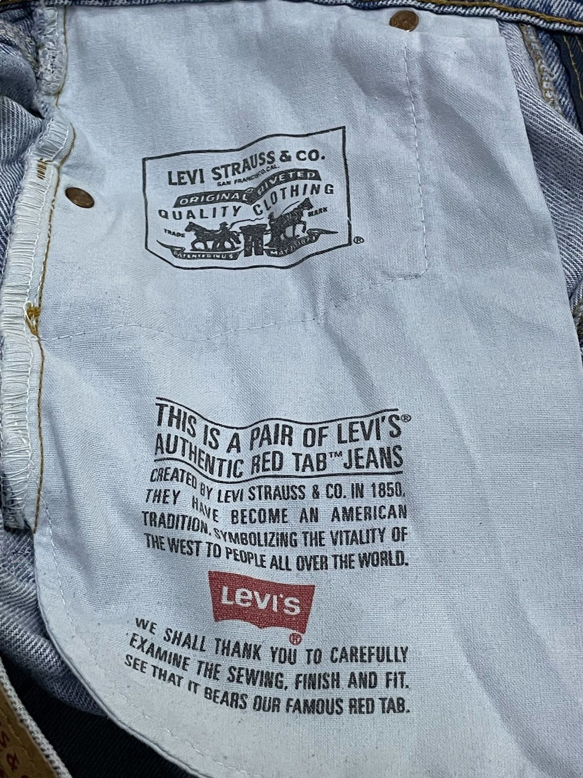 Hysteric Glamour × Levi's × Vintage Vintage Levis 550 Loose Fit Distressed Frayed Jeans Size US 29 - 17 Thumbnail