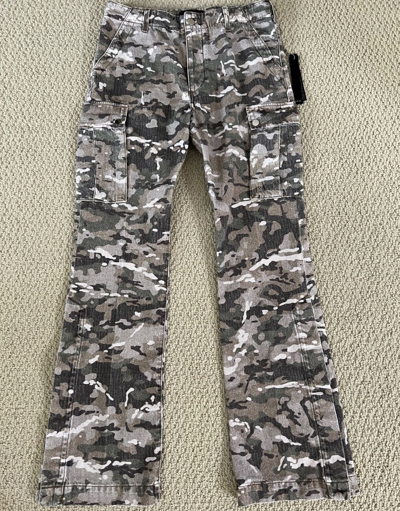 Amiri Amiri M65 Kick Flare Denim Camo Jeans size 30 Size US 30 / EU 46 - 1 Thumbnail