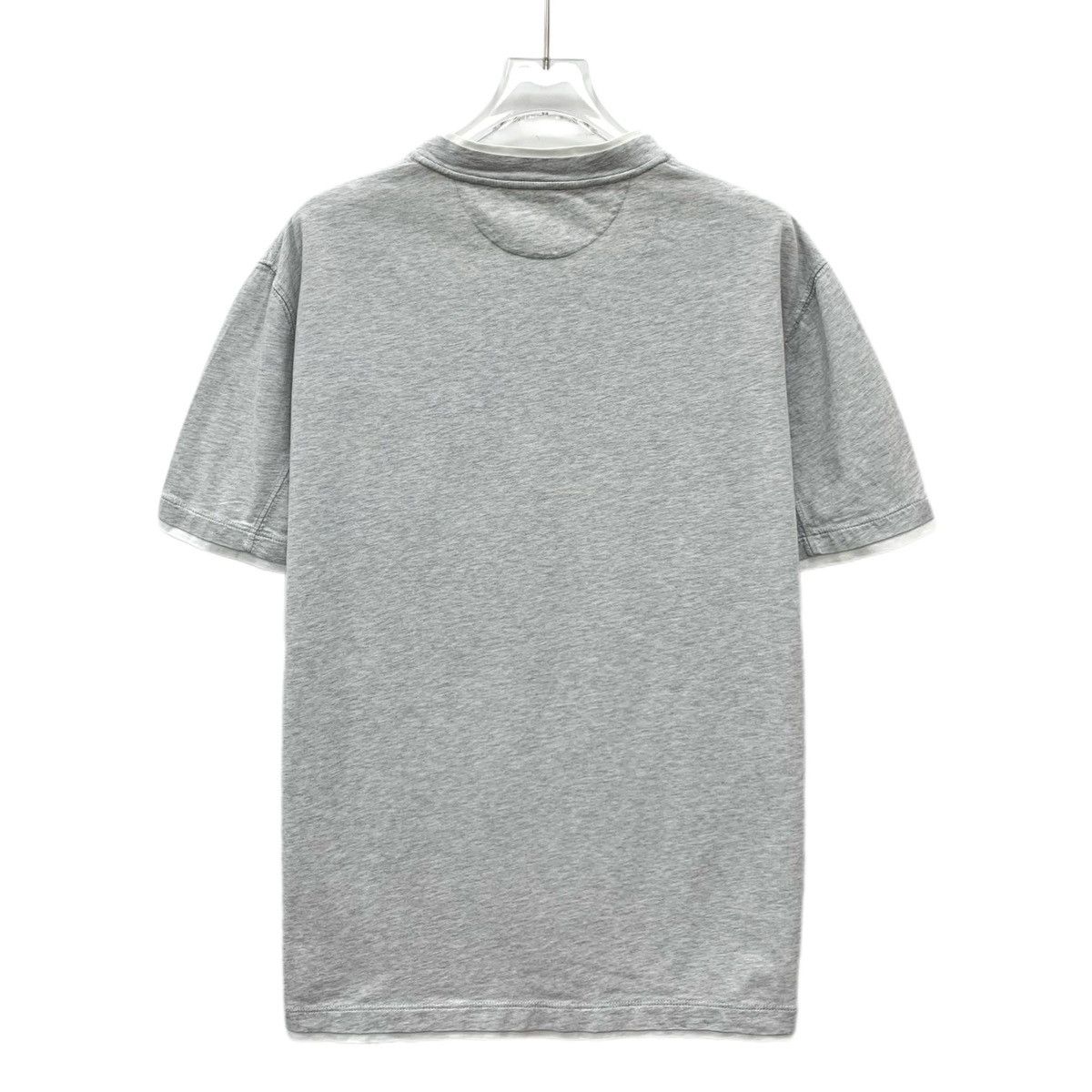 Brunello Cucinelli Brunello Cucinelli Grey Cotton Short Sleeve T-shirt K26WX Size US L / EU 52-54 / 3 - 2 Thumbnail
