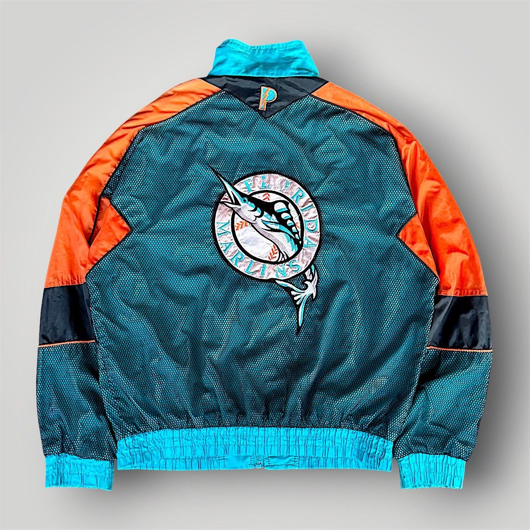 Other Vintage 90s Florida Marlins Pro Player Tag Windbreaker Size US XL / EU 56 / 4 - 2 Thumbnail