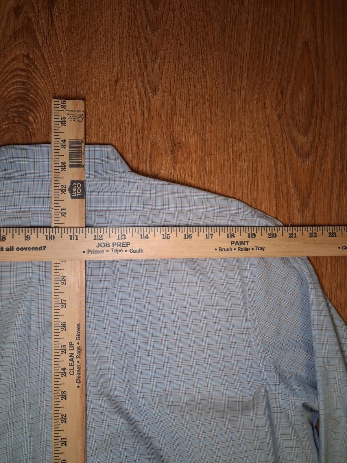 Brooks Brothers Brooks Brothers Dress Shirt 17.5-34 XL Blue Plaid Supima Size US XL / EU 56 / 4 - 9 Thumbnail
