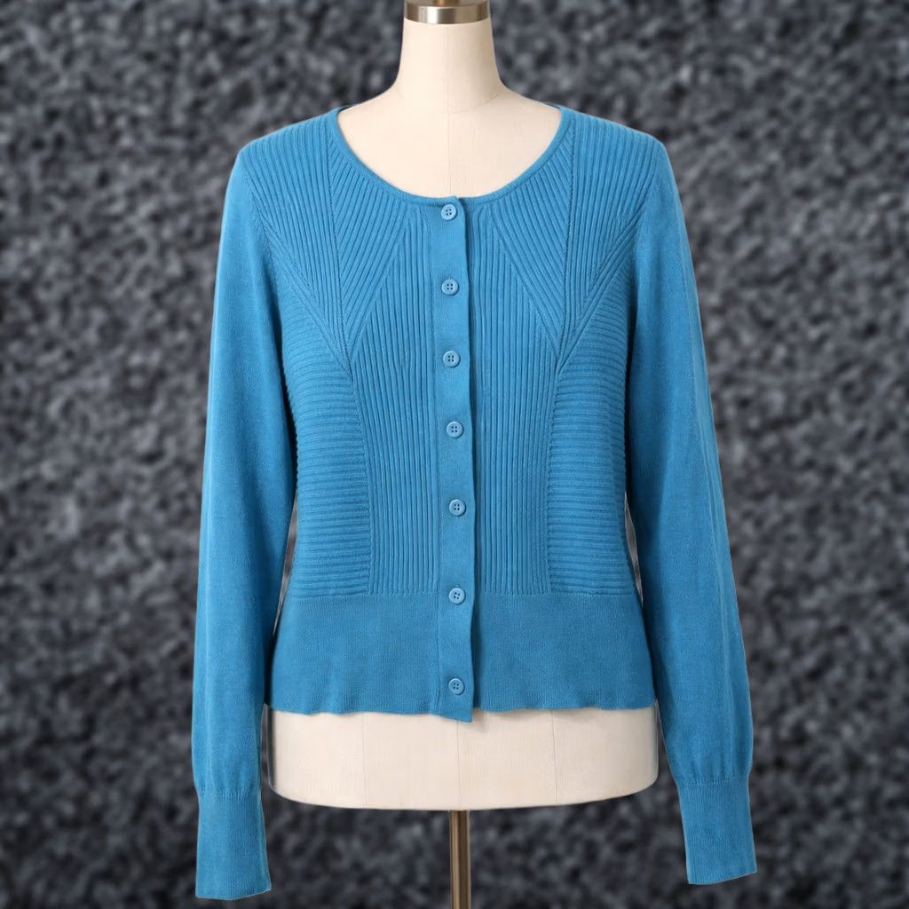 Vintage Cabi Cap Womens XL Blue Darby Cardigan Preppy Office Capsule Button front Size XL / US 12-14 / IT 48-50 - 1 Thumbnail