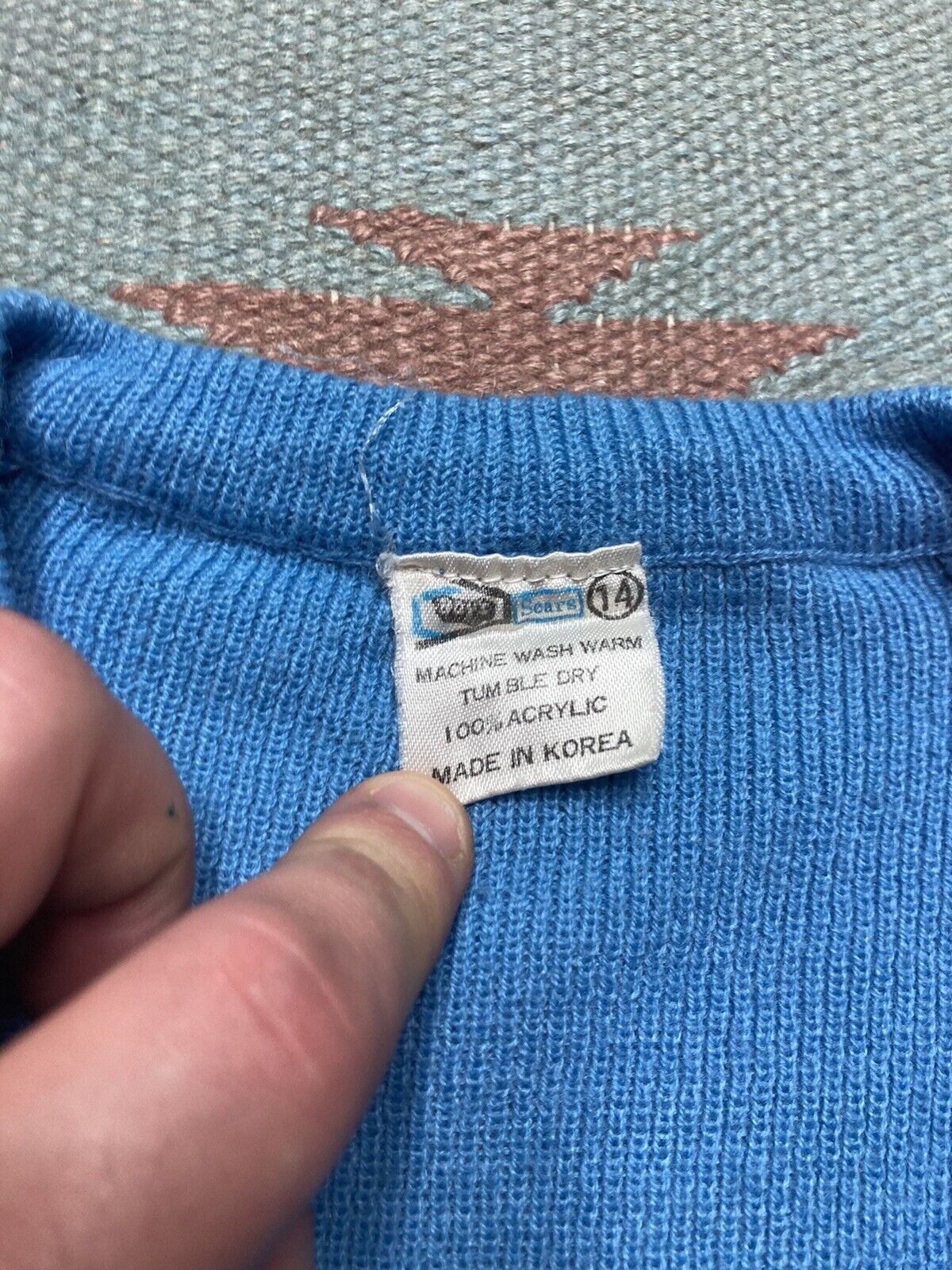 Vintage VTG 70s sears sweater vest acrylic knit boys 14 baby tee Size S / US 4 / IT 40 - 4 Thumbnail