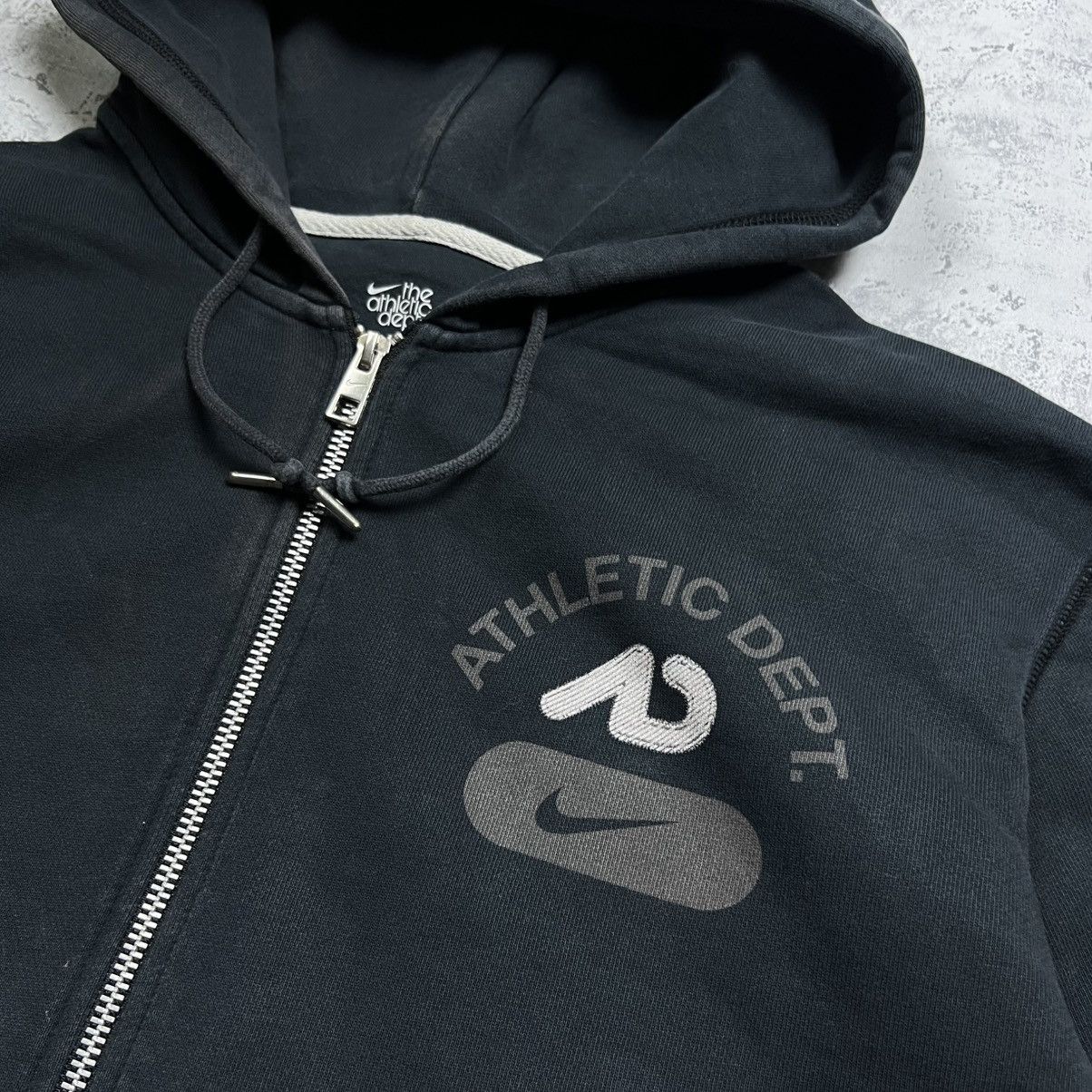 Nike 00s NIKE ATHLETIC VINTAGE Y2K OVERSIZED RETRO ZIP UP HOODIE Size US XL / EU 56 / 4 - 4 Thumbnail