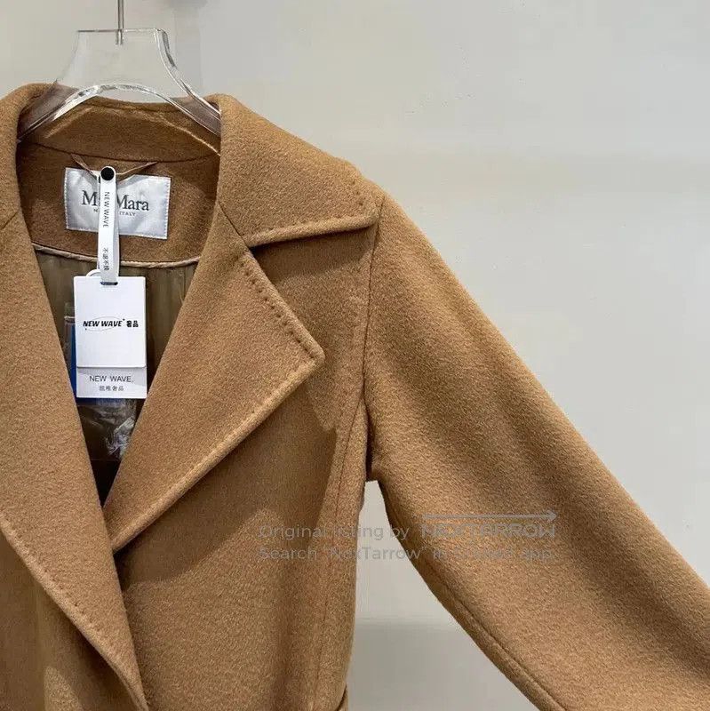 Max Mara MaxMara Classic Long Coat in Khaki . Size XS / US 0-2 / IT 36-38 - 4 Thumbnail