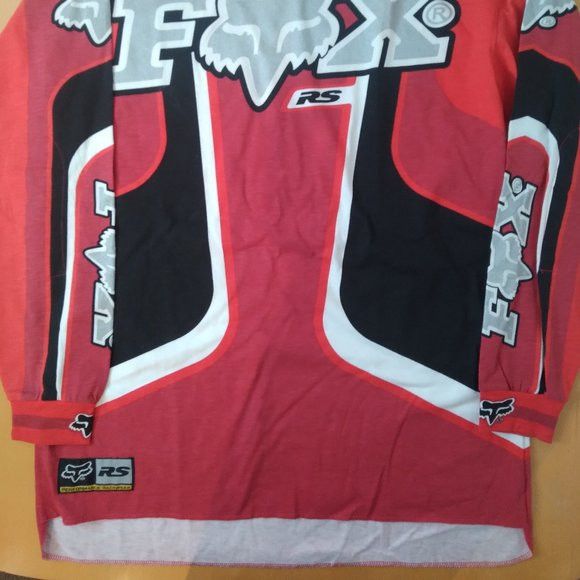 DS Vintage Fox Racing Color Block Long Sleeve T-Shirt