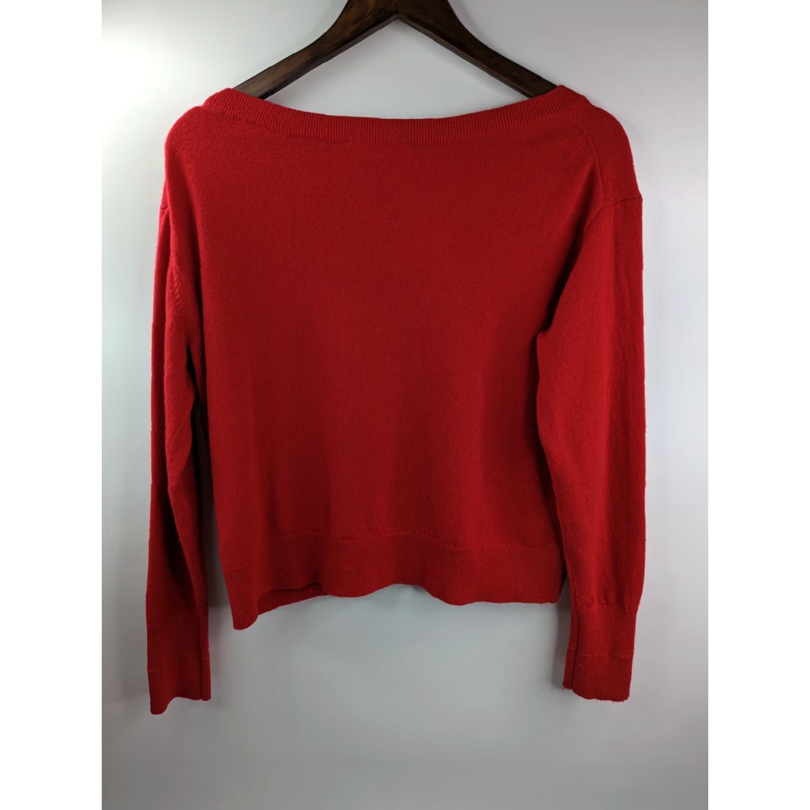 Everlane Everlane Red Cropped Pullover Cashmere Sweater Long Sleeve Womens Small Defect Size S / US 4 / IT 40 - 6 Thumbnail