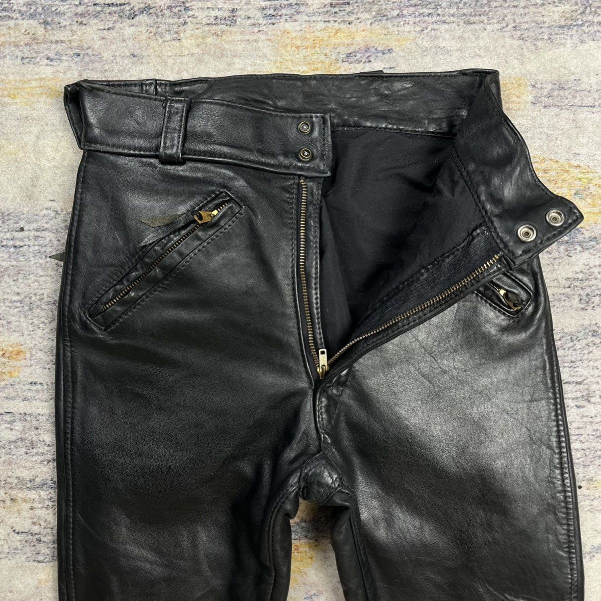 Isamu Katayama Backlash Vintage 70s Langlitz leather riding pants Size US 30 / EU 46 - 12 Thumbnail