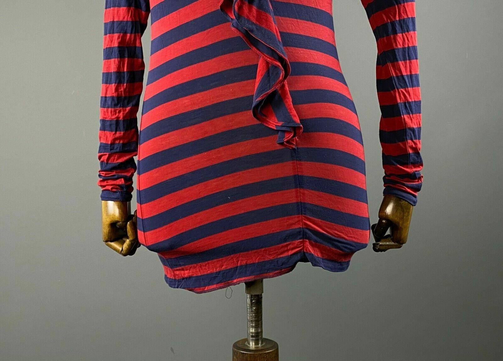 Polo Ralph Lauren Ralph Lauren Blue Red Stripe Long Sleeve V-Neck Dress Size S Size S / US 4 / IT 40 - 3 Thumbnail