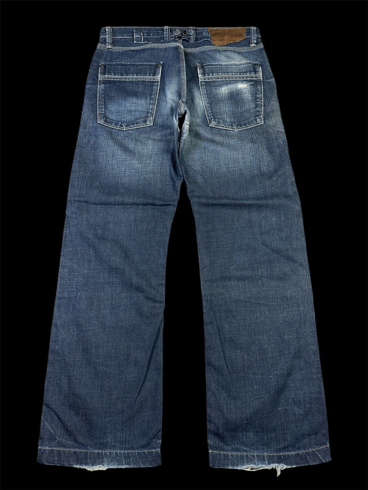 Japanese Brand × Le Grande Bleu (L.G.B.) DENIM CRAFT Limited Edition Distressed Sick Jeans Size US 31 - 2 Thumbnail