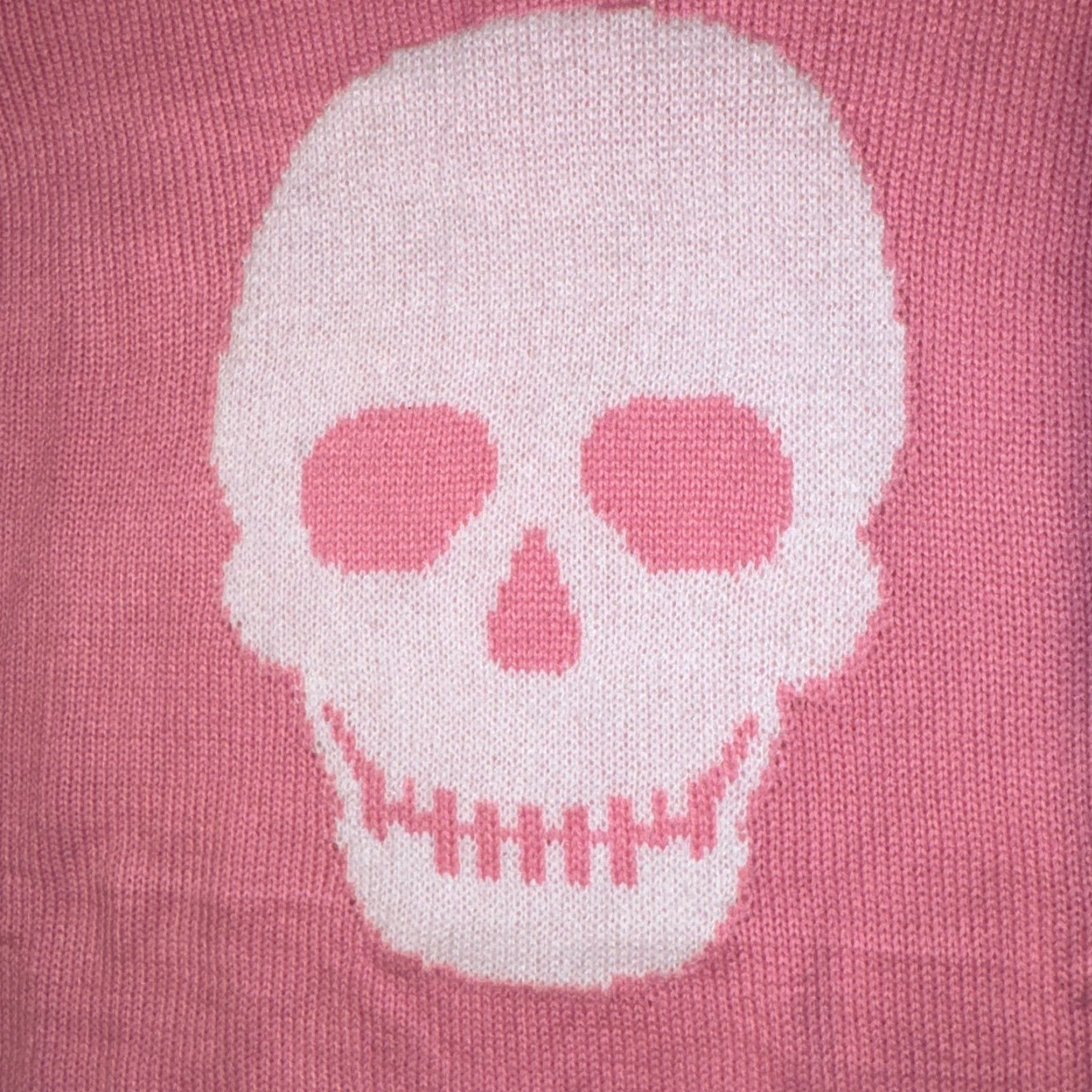 Vintage Pink Lily Sweater Shirt Womens Medium Pink Skull Knit Crew Neck Pullover Long Sleeve Size M / US 6-8 / IT 42-44 - 3 Thumbnail