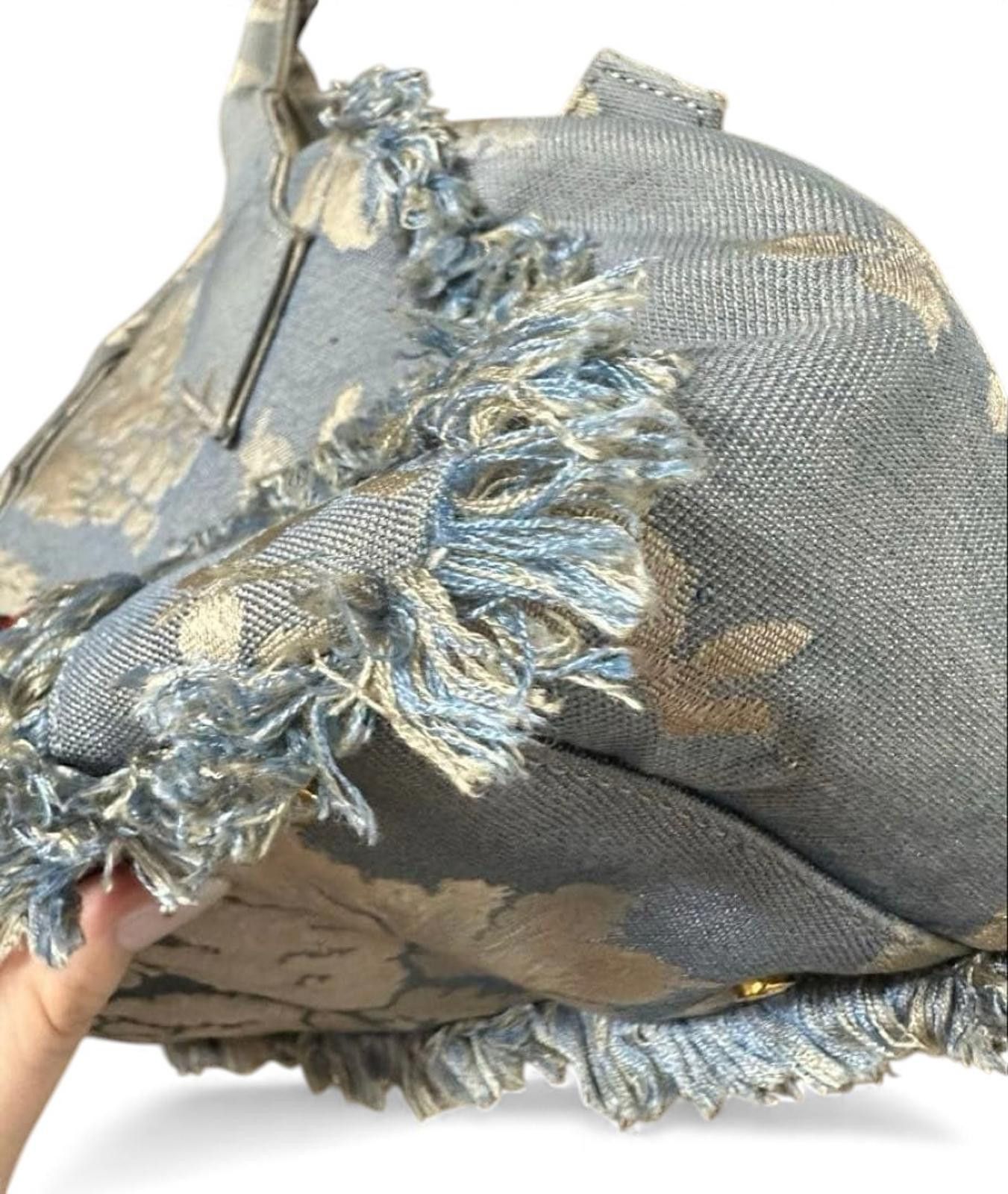 Vivienne Westwood Vivienne Westwood - Fringe Denim Shoulder Bag Blue Size ONE SIZE - 7 Thumbnail