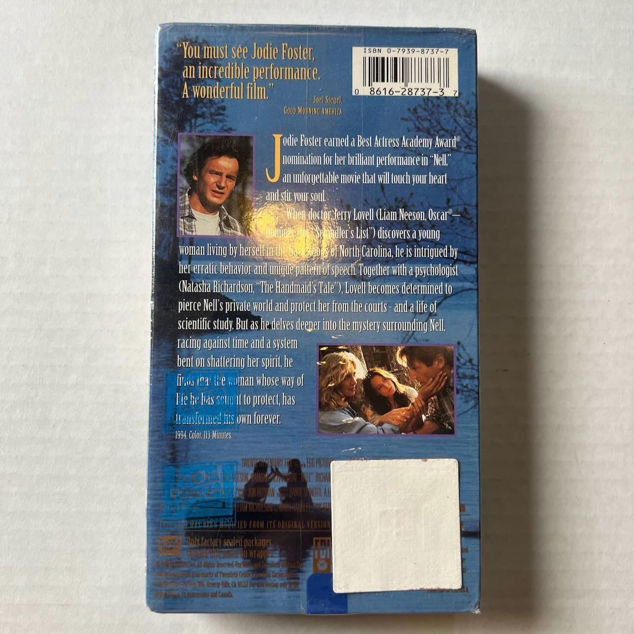 Designer Nell VHS Jodie Foster Liam Neeson RARE Movie Club SEALED Size ONE SIZE - 3 Thumbnail
