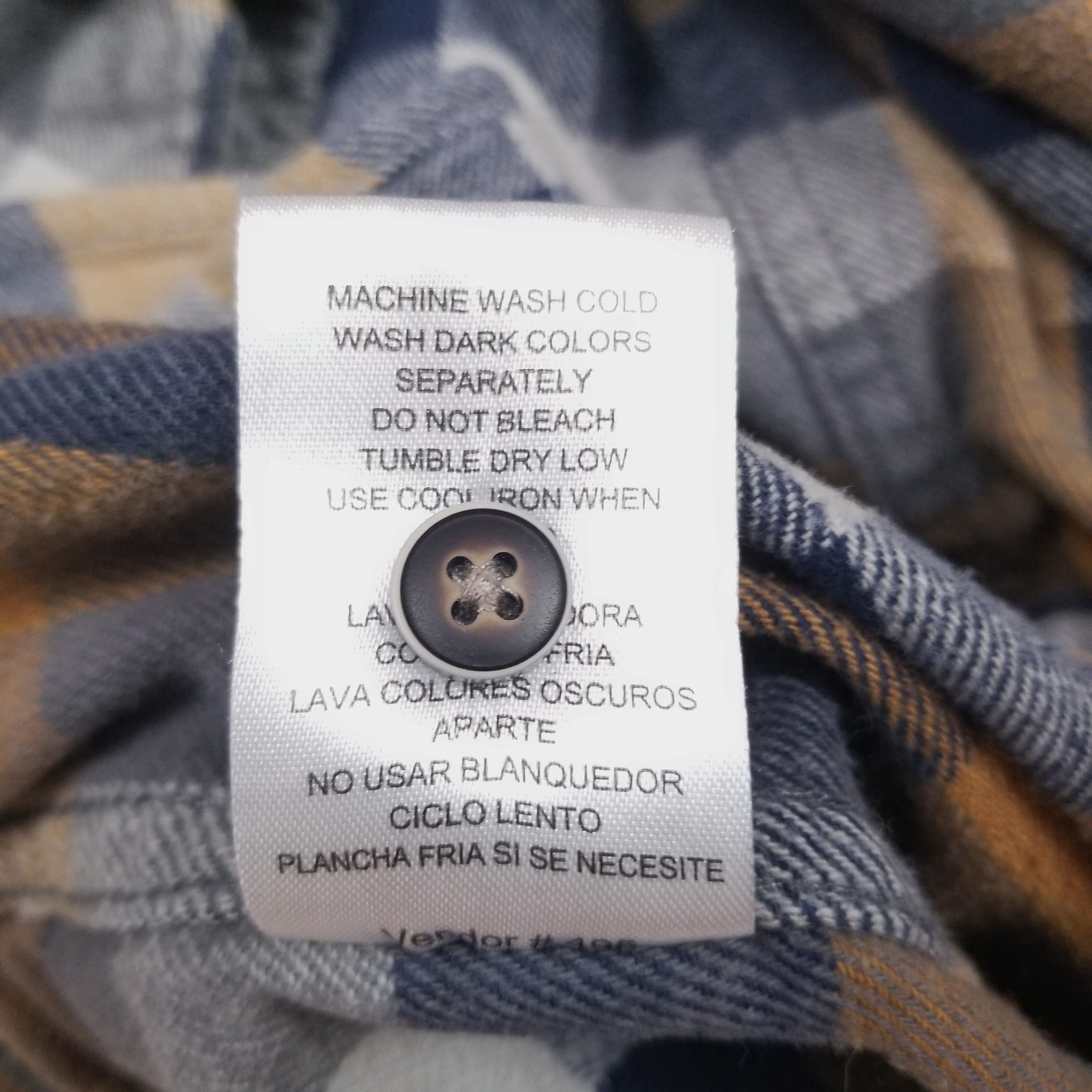Lee Stretch Flannel Plaid Shirt Camel Tan Gray Size US L / EU 52-54 / 3 - 8 Thumbnail