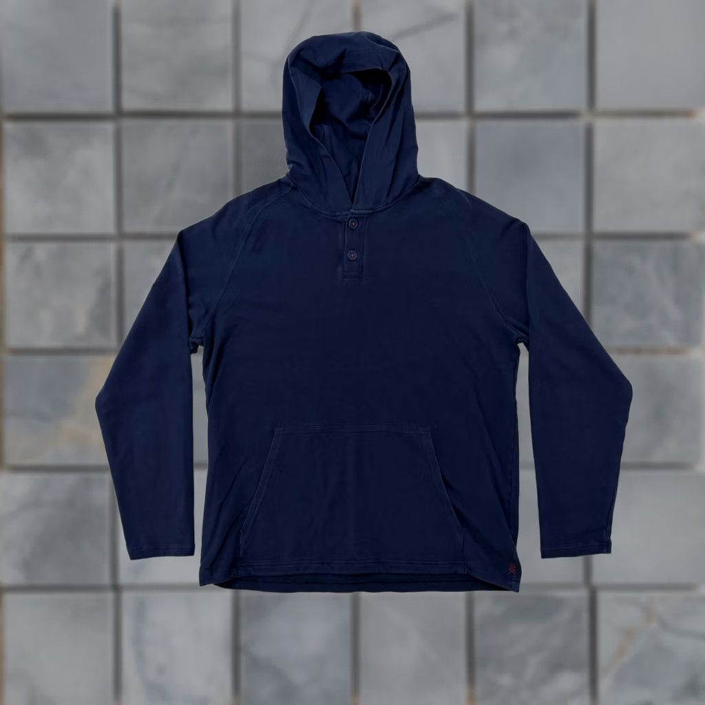 Rhone Rhone Hoodie Mens Large Blue Knit Henley - Casual Size US L / EU 52-54 / 3 - 1 Thumbnail