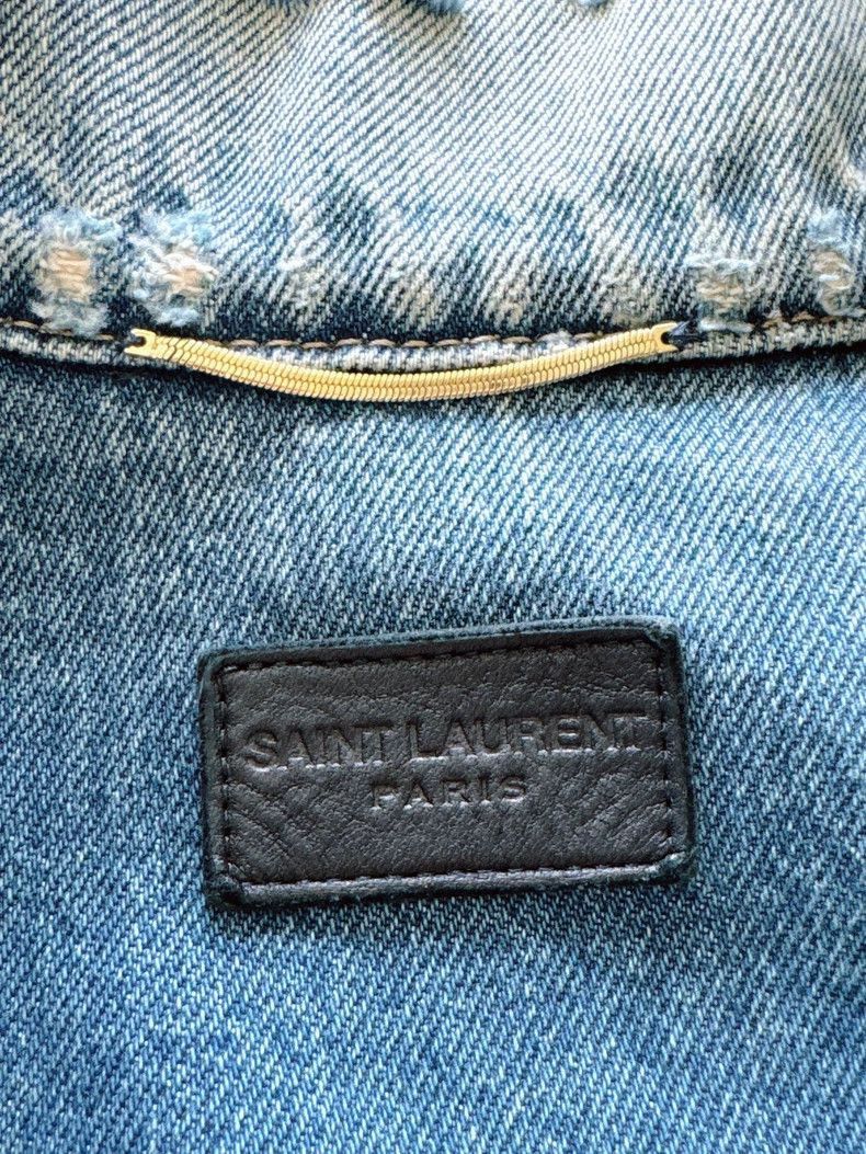 Saint Laurent Paris YSL Denim Jacket Light Blue Size S-2506 Size US S / EU 44-46 / 1 - 5 Thumbnail