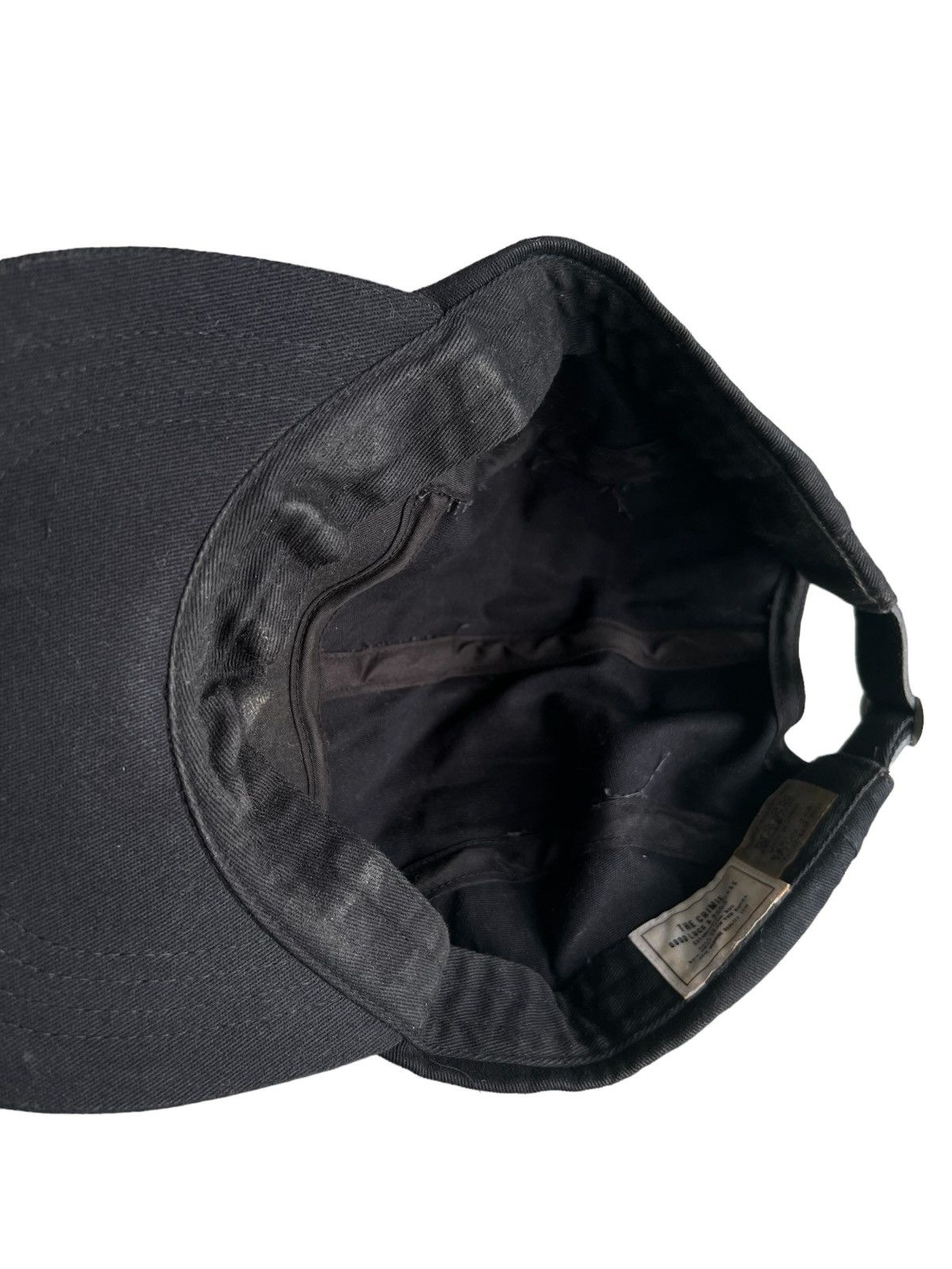 Japanese Brand The Crime 🇯🇵 Patch Leather Strap Adjustable 5 Panel Cap Size ONE SIZE - 5 Thumbnail