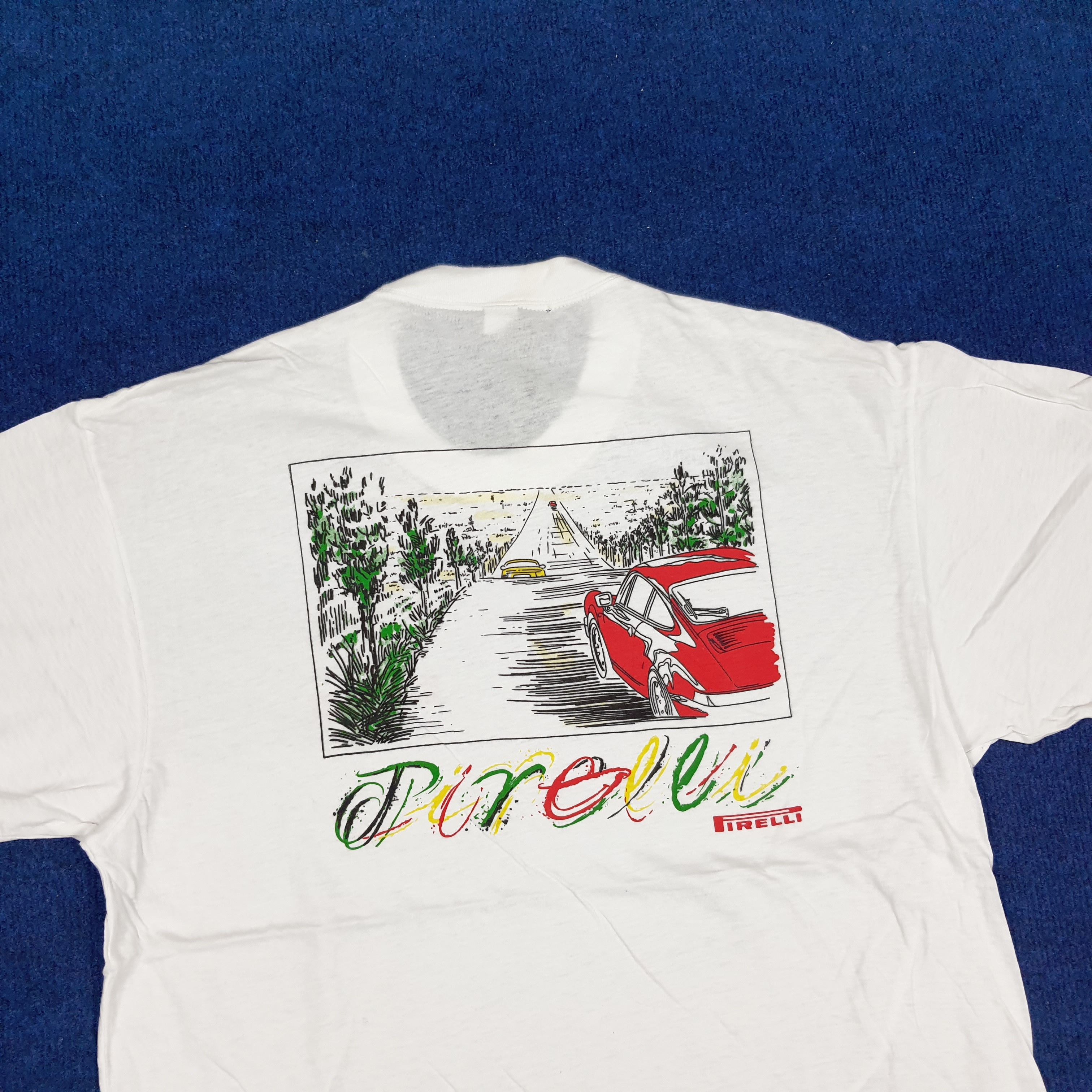 Pirelli × Vintage Vintage Pirelli Tyre Autopart Brand Motorsports Tshirt Size US M / EU 48-50 / 2 - 2 Thumbnail