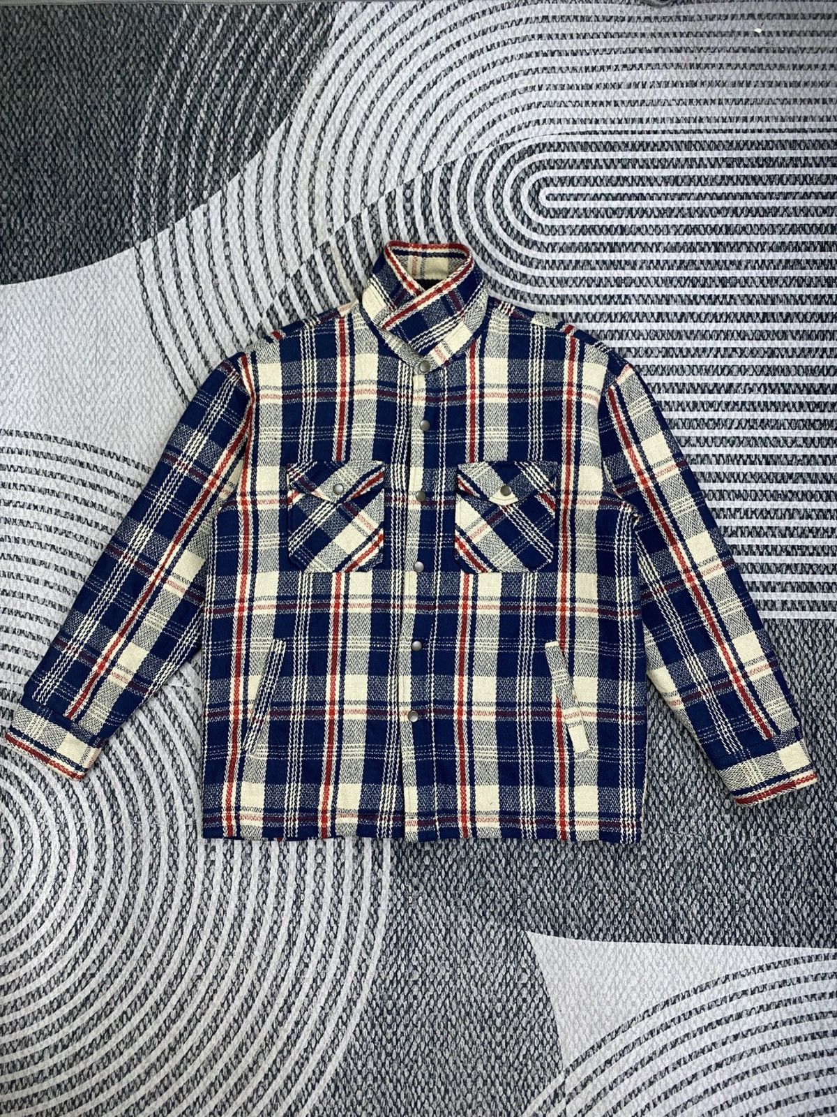 Vintage Vintage REPLIQUE Checked Western Jacket Size US L / EU 52-54 / 3 - 5 Thumbnail