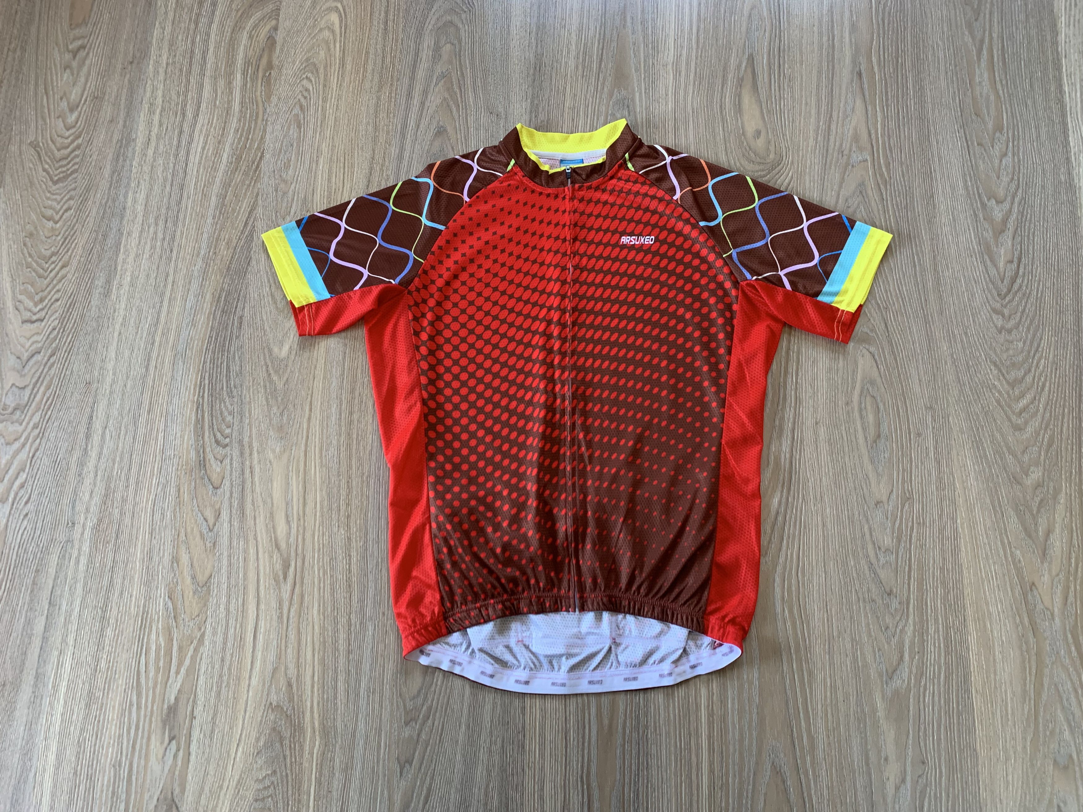 Bicycle Arsuxeo Men's Short Sleeve Full Zip Cycling Jersey Size US XXL / EU 58 / 5 - 1 Thumbnail