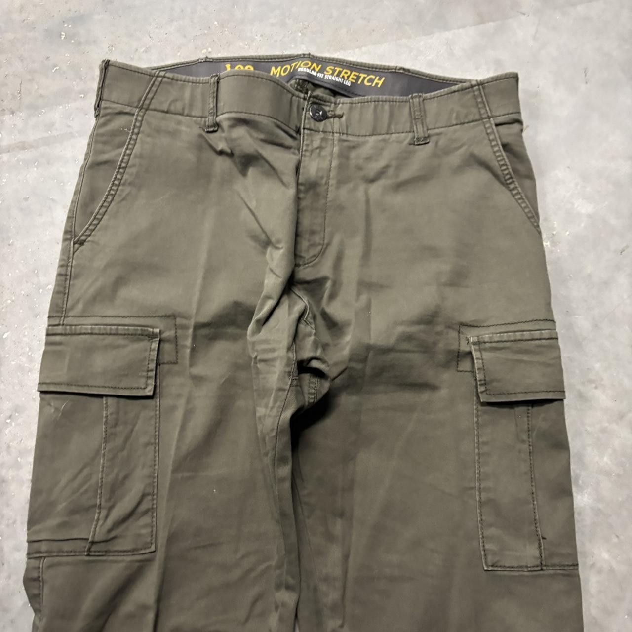 Japanese Brand × Vintage Crazy Vintage Y2K/2000s Grunge Khaki Green Skater Cargo Pants! Size US 36 / EU 52 - 5 Thumbnail