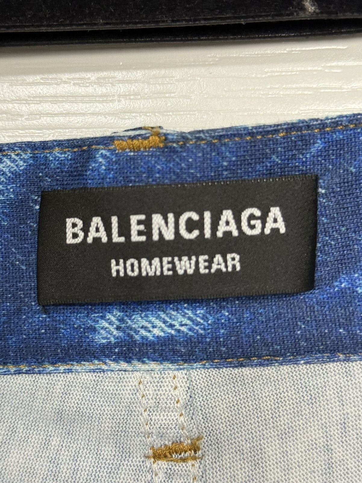 Balenciaga New Balenciaga Trompe-l’oeil denim print pants Size US 30 / EU 46 - 9 Thumbnail