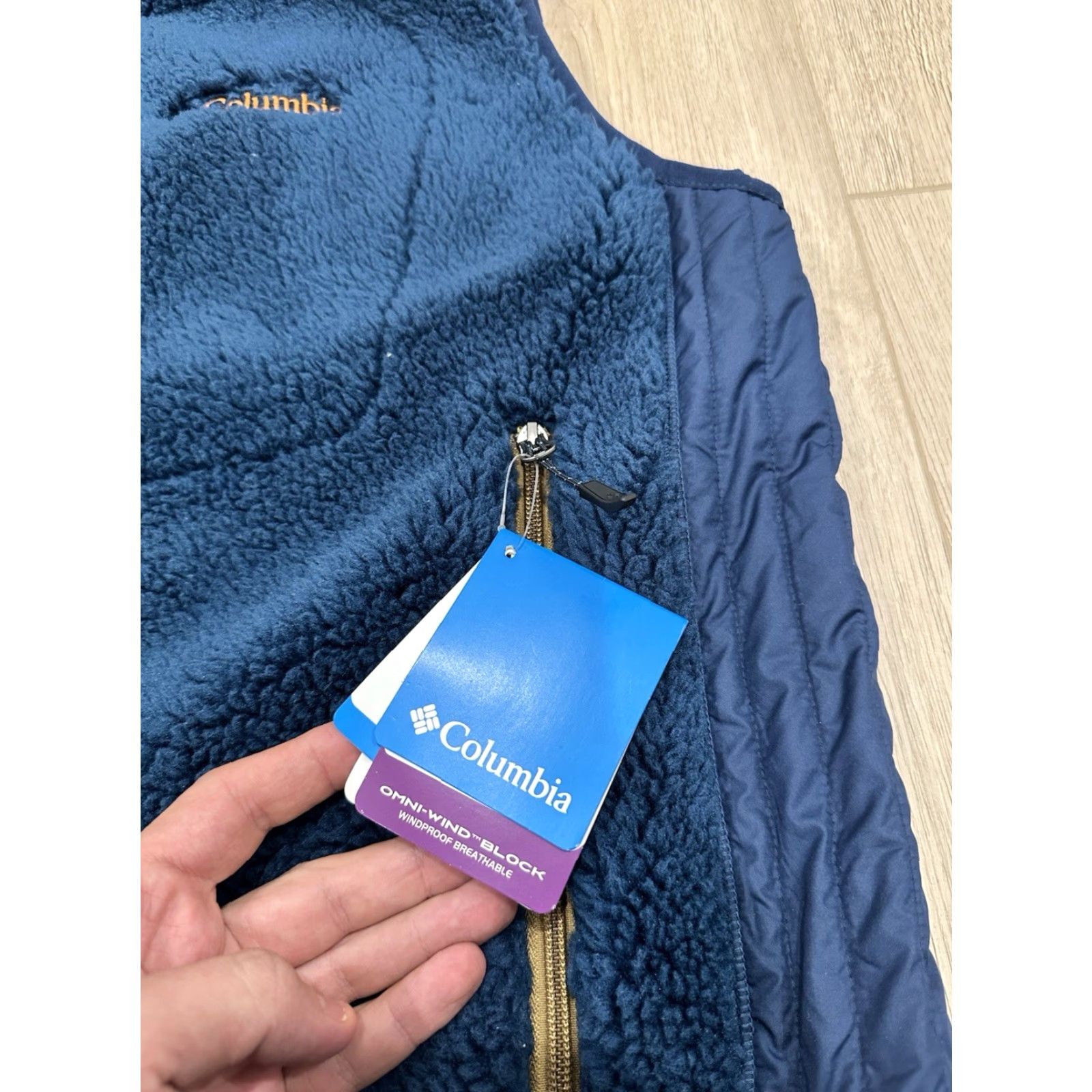 Vintage NWT Columbia Men's Vest XL Blue Orange Fleece Omni-Wind Archer Ridge Hiking Outdoor Casual Summer Fall Winter Size US XL / EU 56 / 4 - 4 Thumbnail