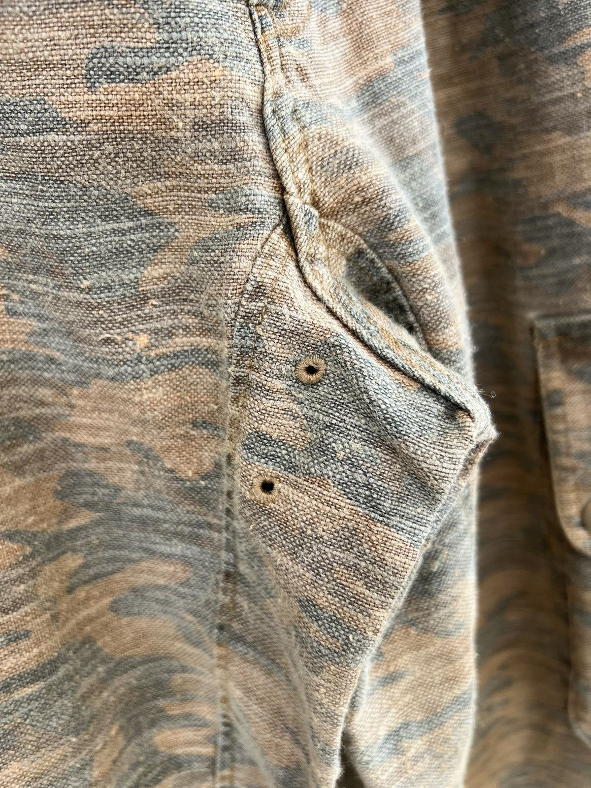 Vintage ALTERNATIVE CONCEPT Camo Linen Cargo Trouser Pant Size US 32 / EU 48 - 9 Thumbnail