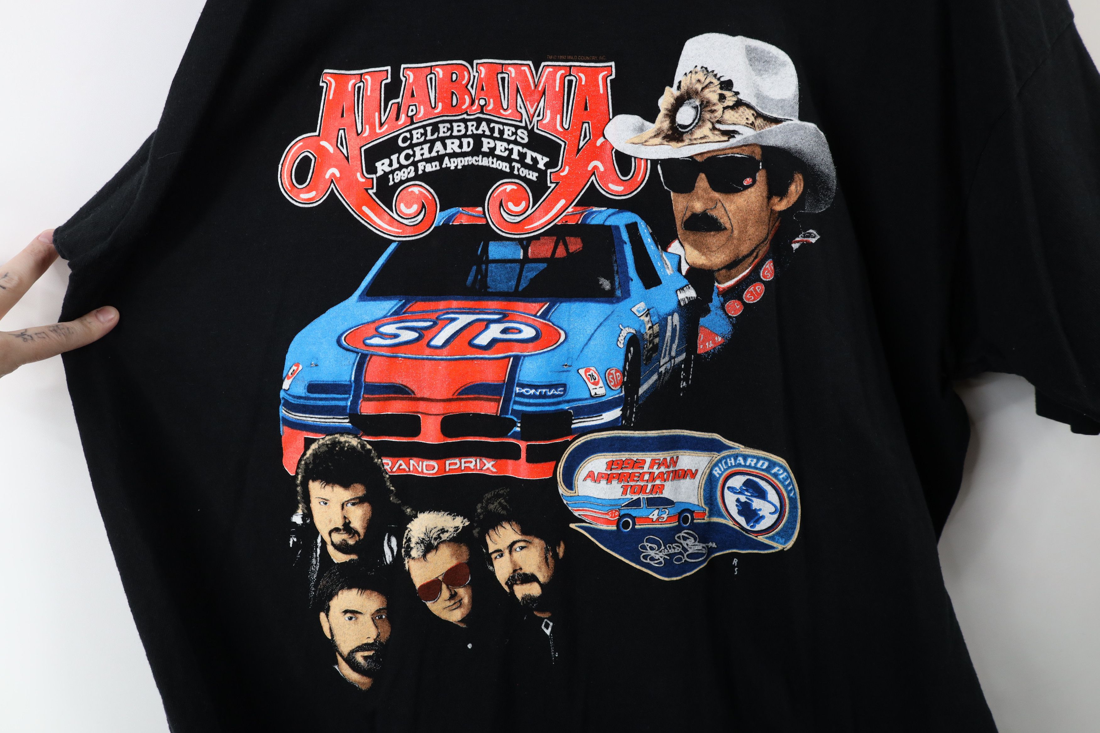 Vintage Vintage 90s NASCAR Racing Alabama Band T-Shirt Black USA Size US XXL / EU 58 / 5 - 4 Thumbnail