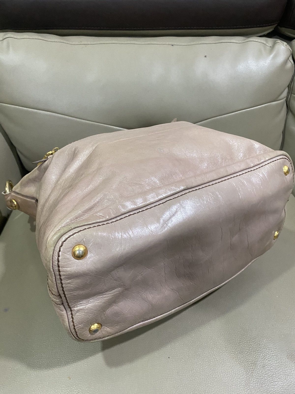 Prada Authentic Prada Saffiano Leather Shoulder Hobo Bag Size ONE SIZE - 7 Thumbnail