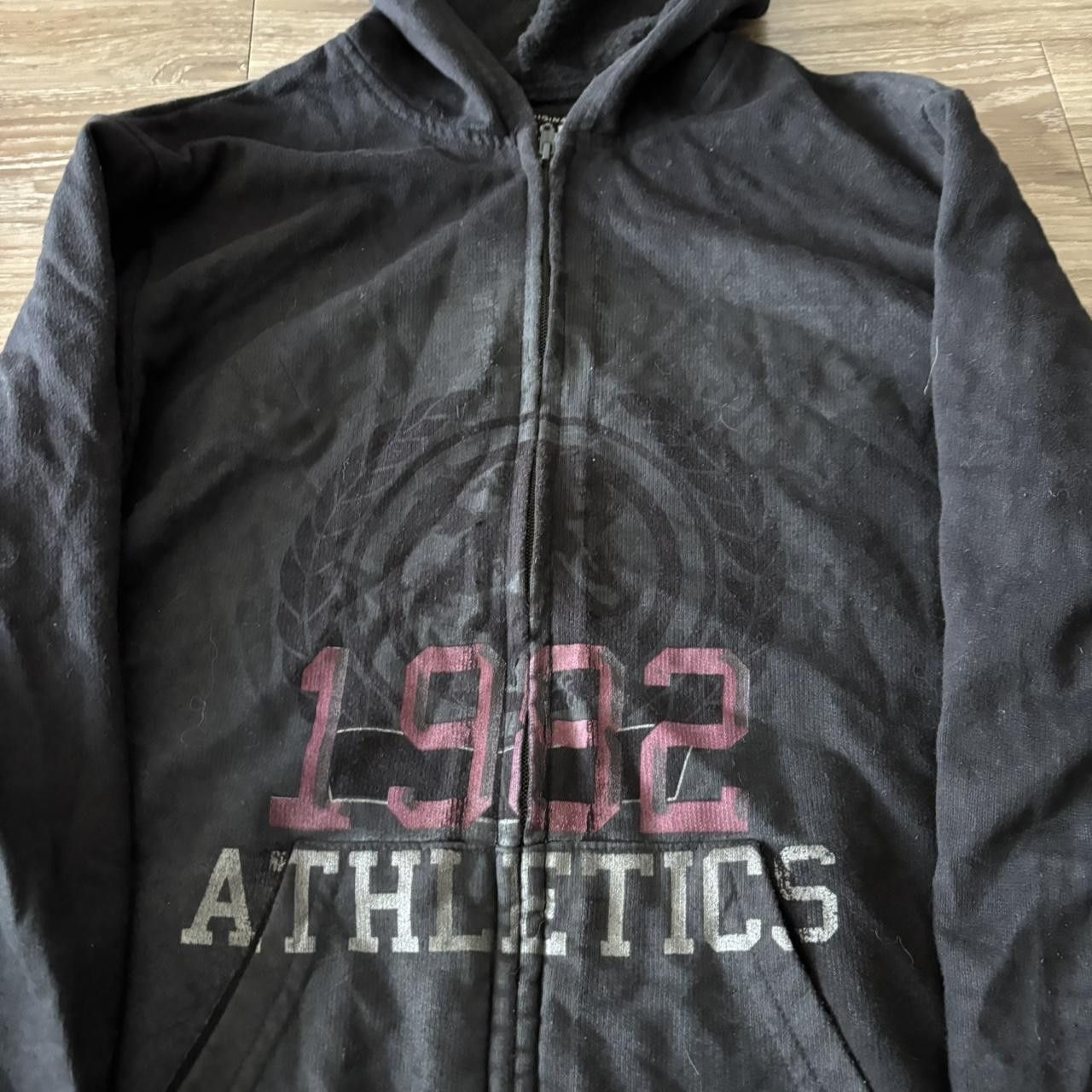 Japanese Brand Crazy Vintage Y2K/2000s Cute Grunge Cyber Goth Black Zip Up Hoodie! Size XL Size XL / US 12-14 / IT 48-50 - 2 Thumbnail