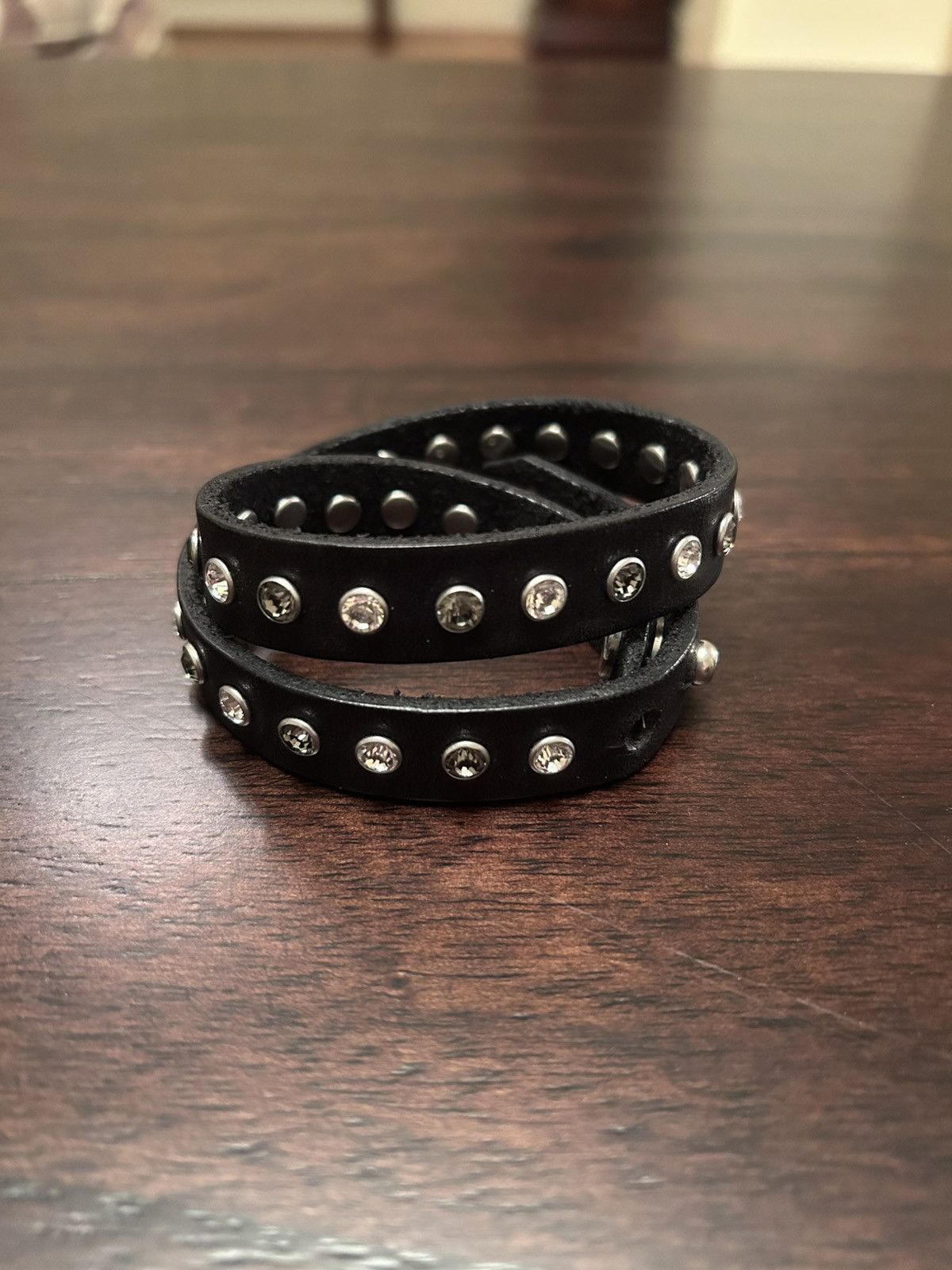 Other Led Rechwe Vintage Leather Zirconium Bracelet Size ONE SIZE - 1 Thumbnail