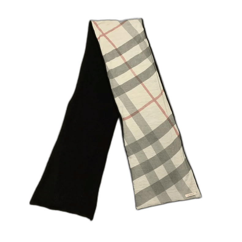 Burberry Burberry Check Scarf in Black and Gray Size ONE SIZE - 1 Thumbnail